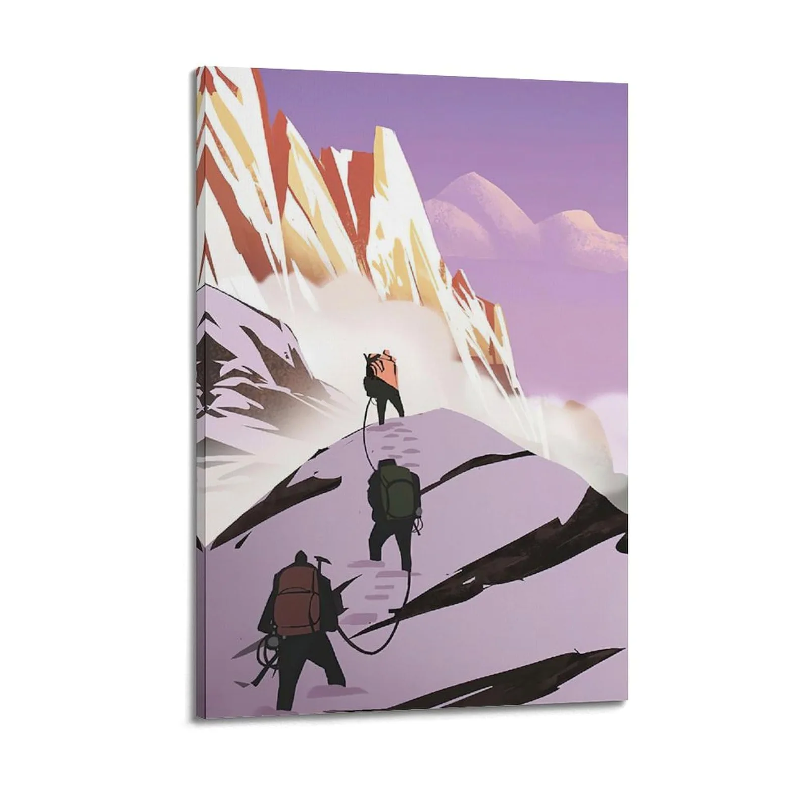 LNSIZH Poster sportivo con luci e ombre, motivo: squadra alpinistica, stampa artistica su tela, poster decorativo moderno, per camera da letto, per camera da letto, 60 x 90 cm