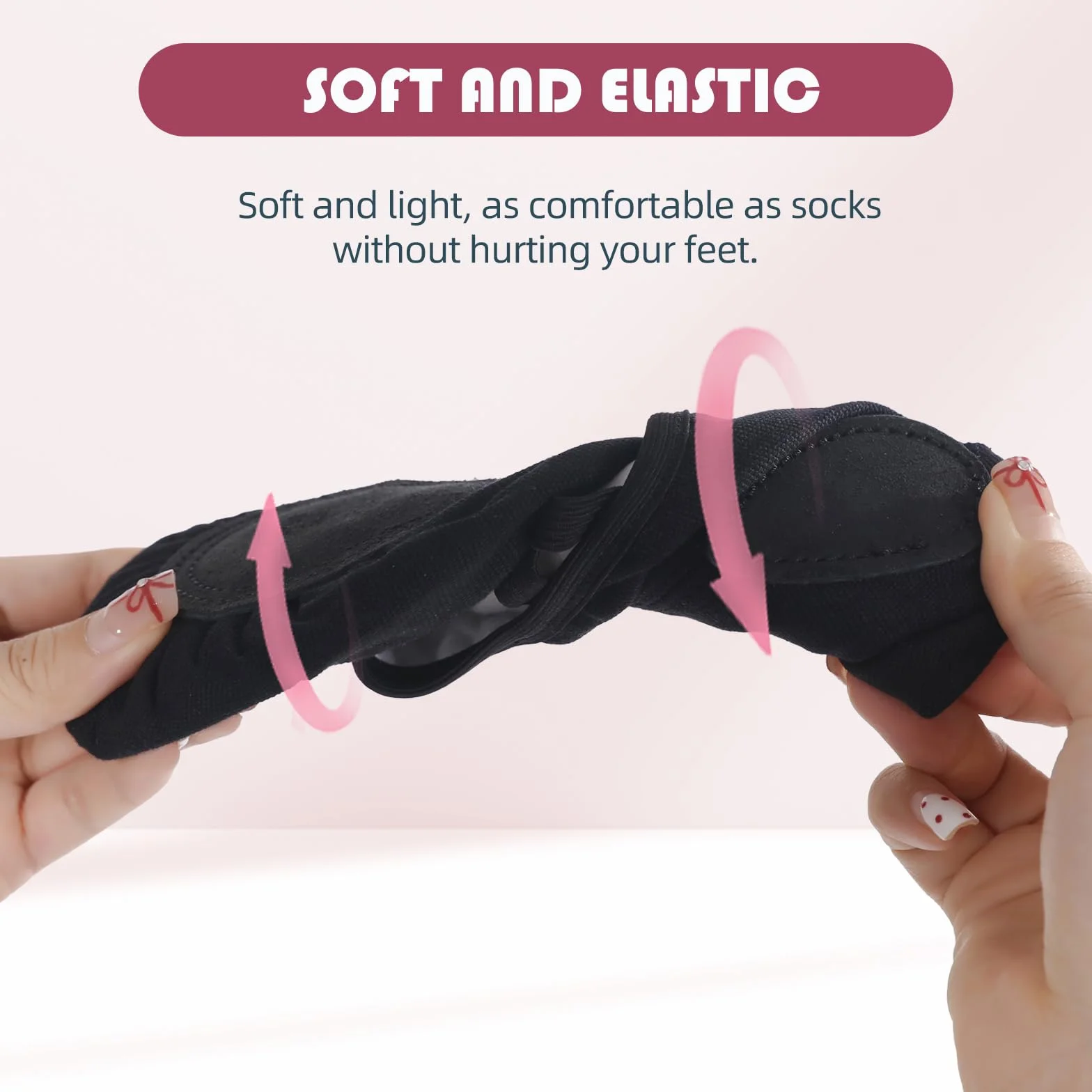 Uniuni Scarpette Danza Classica Bambina Tela Scarpe da Balletto Suola in Cuoio