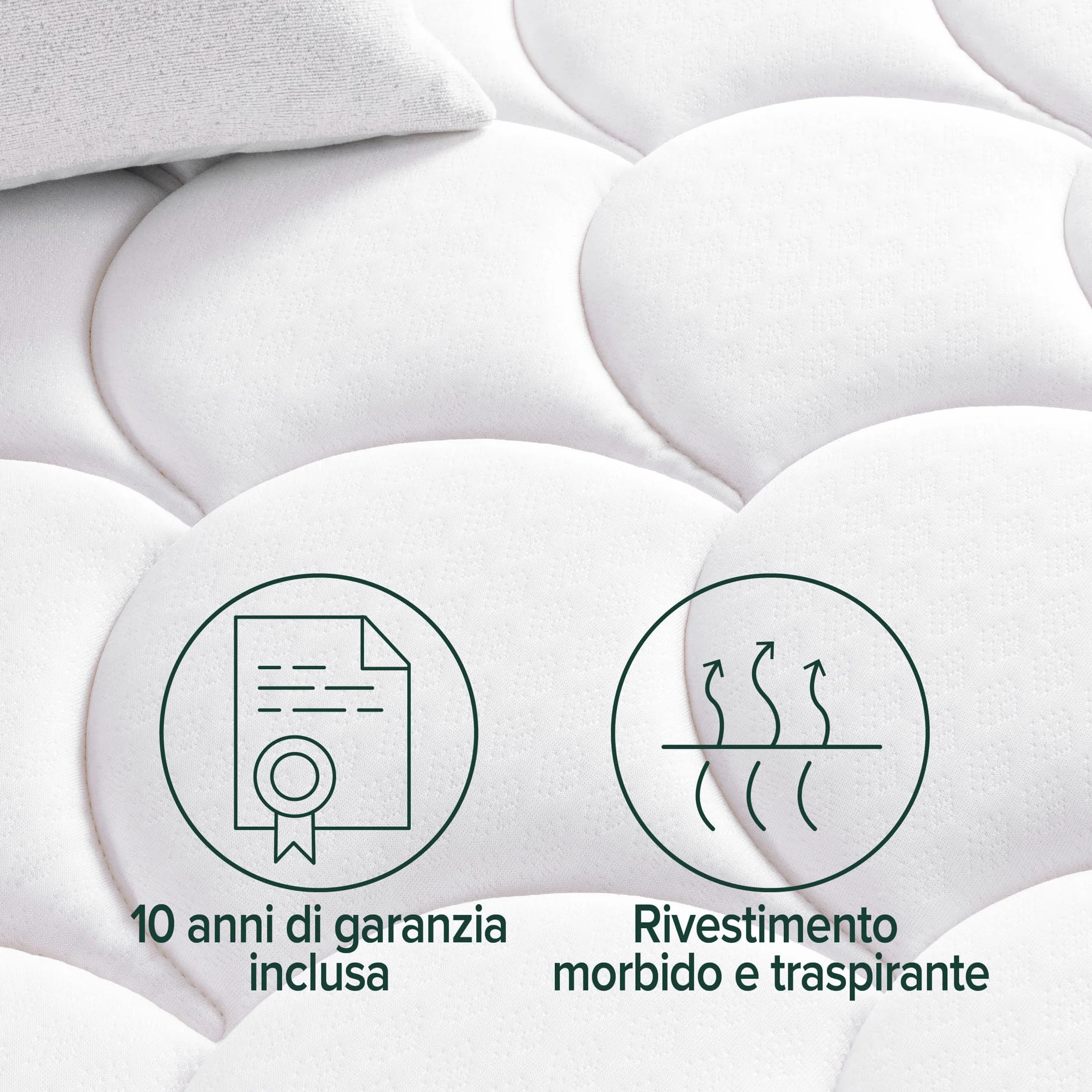 Zinus Materasso Singolo 80x190 cm - Hybrid - Altezza 25 cm - Tight Top - Materasso Memory Foam e Molle Insacchettate - Certificato OEKO-TEX - Comfort Ergonomico