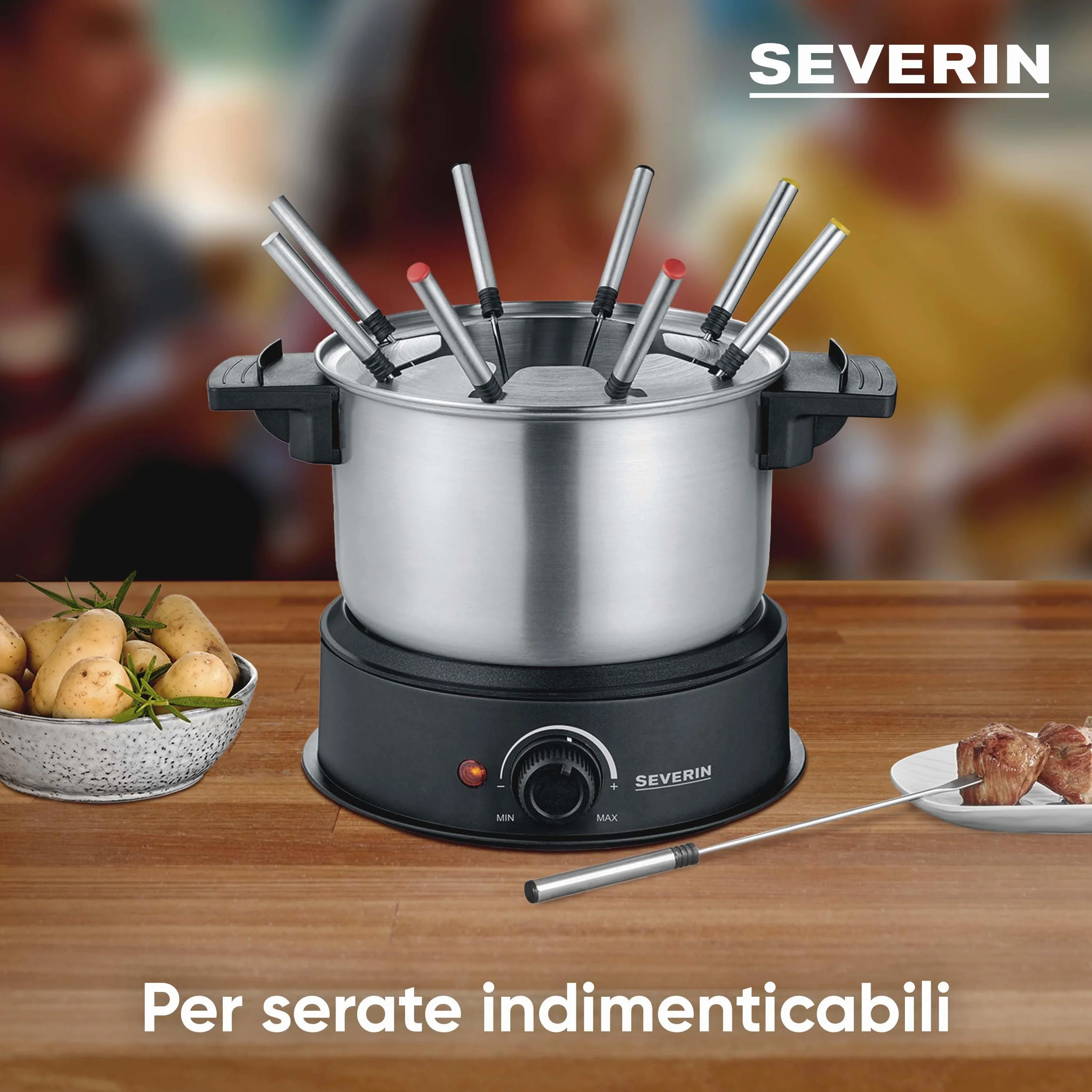 SEVERIN Fonduta Elettrico 1500W 1,4L Inox FO 2470