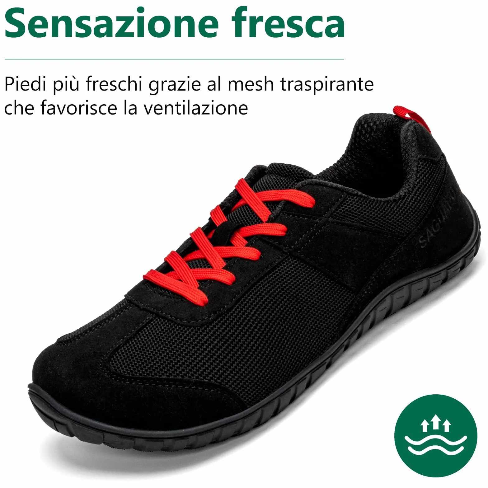 SAGUARO Scarpe Minimaliste Uomo Barefoot Traspiranti Pianta Larga 39-48 EU
