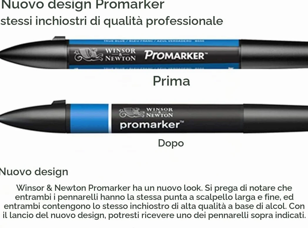 PROMARKER SET 48 WINSOR&NEWTON ESSENTIAL COLLECTION PENNARELLI DOPPIA PUNTA LETRASET PANTONI + CARTELLA COLORI IN OMAGGIO!!
