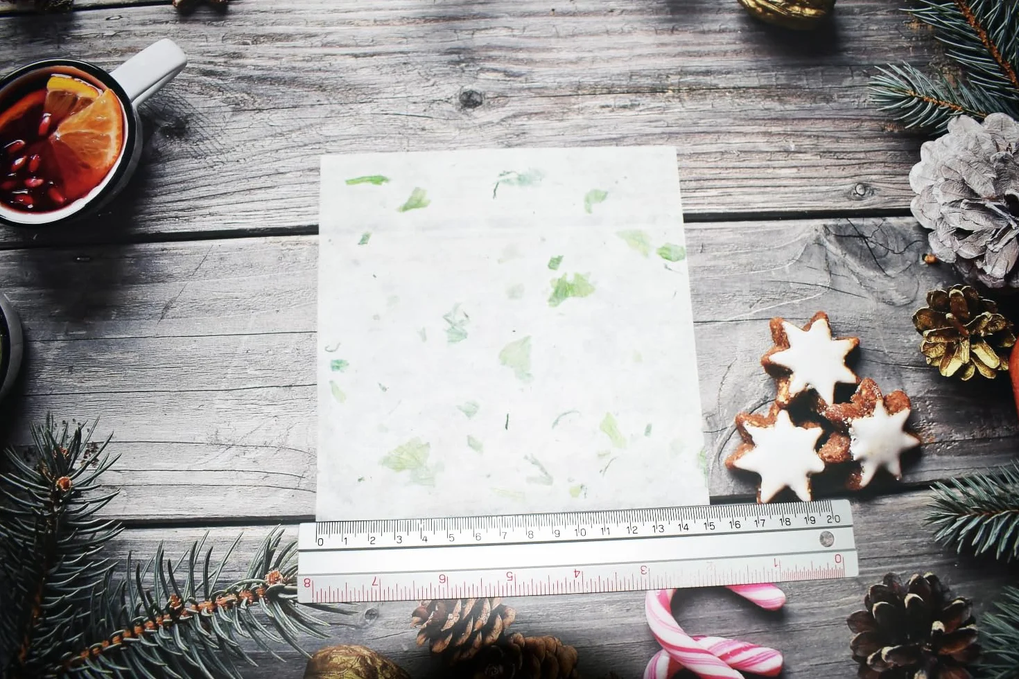 Carta per origami quadrata 15,2 x 15,2 cm fibra naturale di gelso 50 fogli (Verde misto)