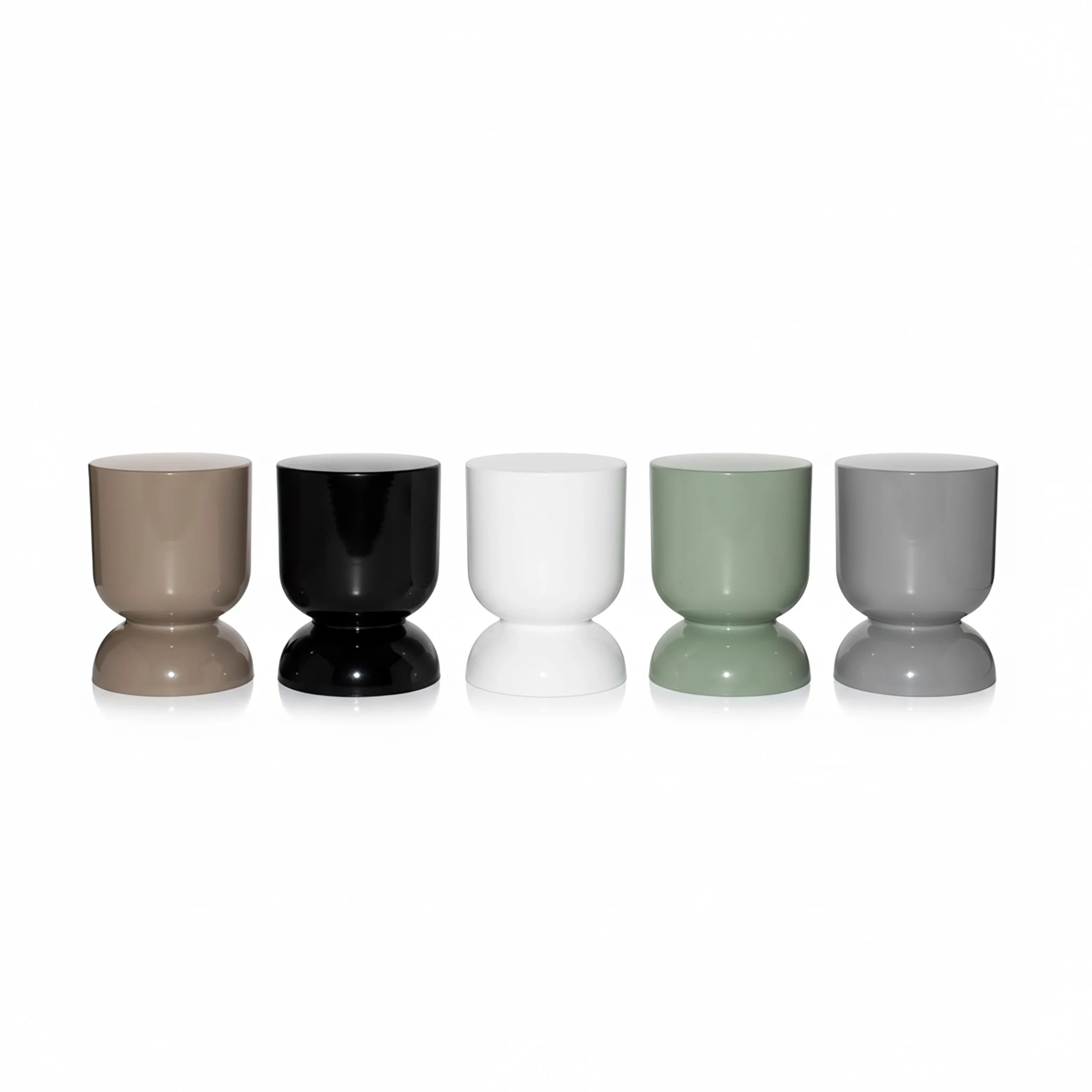 Relaxdays Tavolino & Sgabello, Design a Clessidra, Oggetto Decorativo per Soggiorno, HxD: 46 x 36