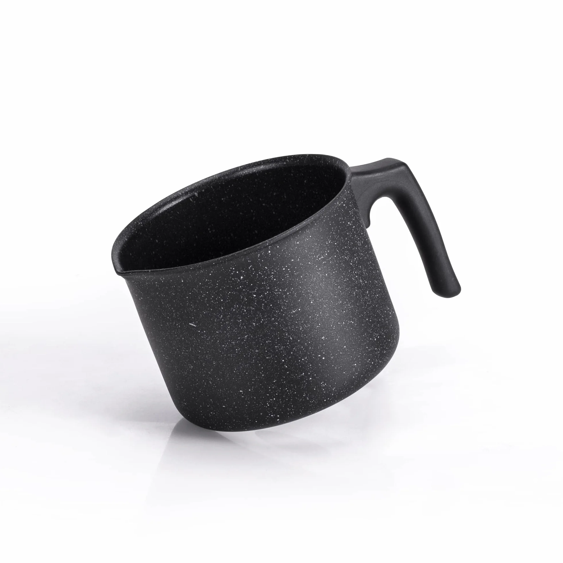 Moneta Bollilatte in alluminio antiaderente Etnea, effetto pietra, nero, 14 cm