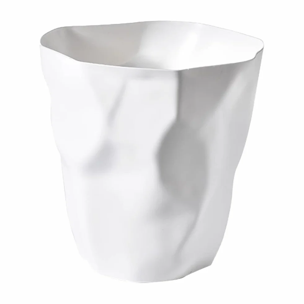 Cestino per la carta in plastica ecologico bianco