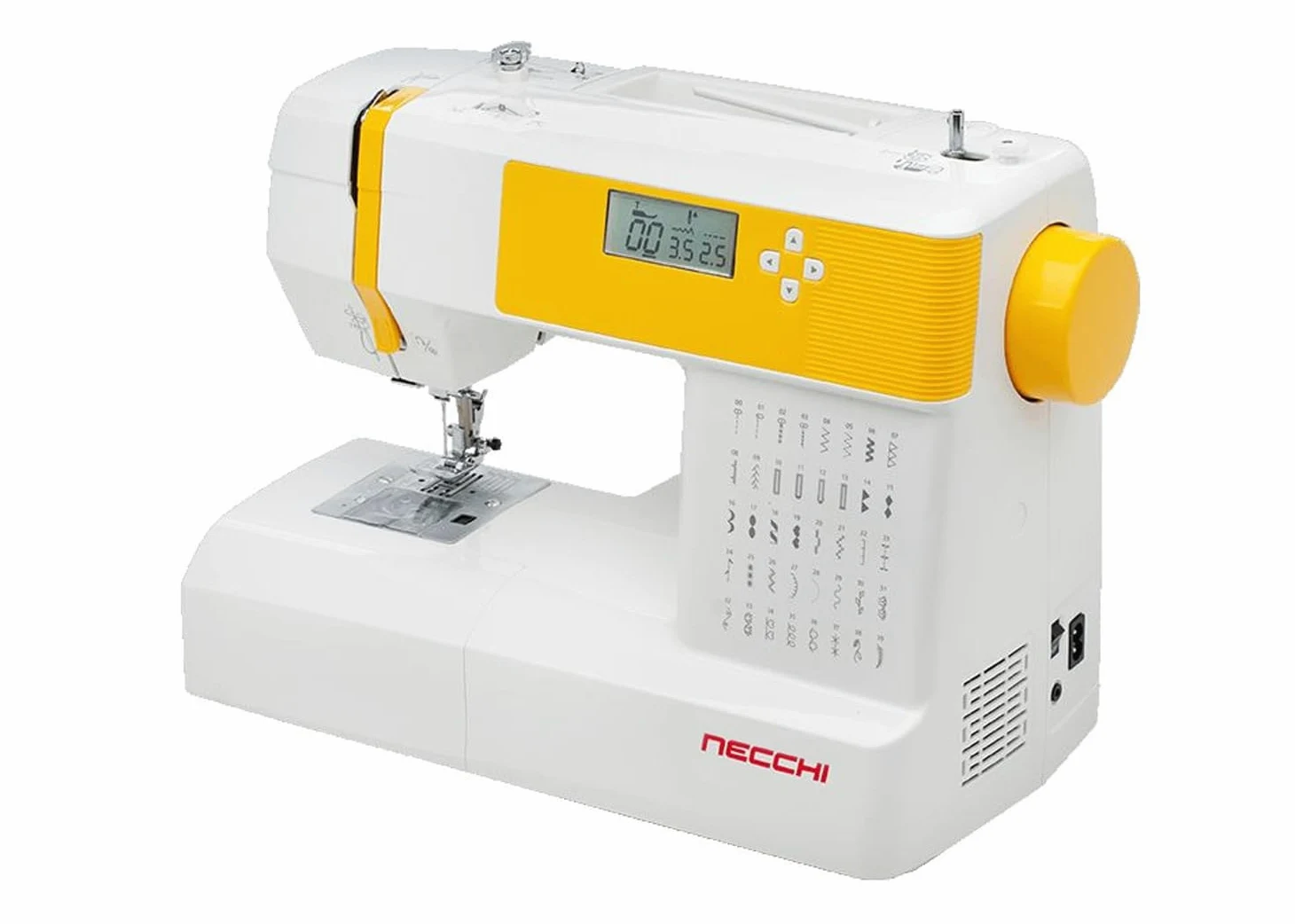 Necchi HP04 macchine per cucire elettronica 40 punti nterno in pressofusione in Alluminio, scocca in ABS diplay LCD