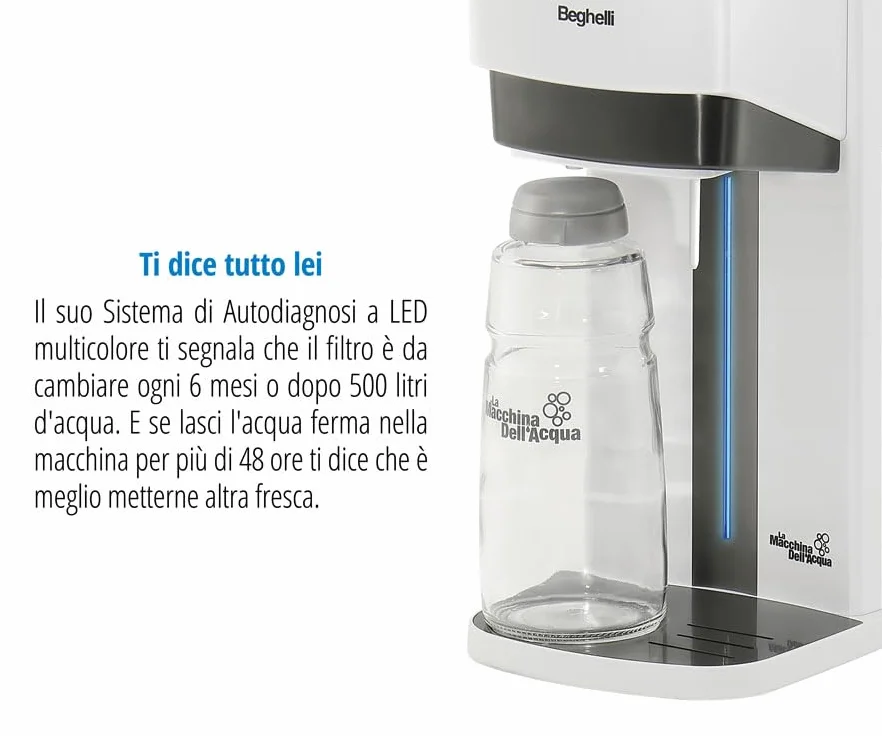Beghelli Macchina Dell'acqua Z Lampada Battericida UV-C 1 Filtro 1 Bottiglia Vetro