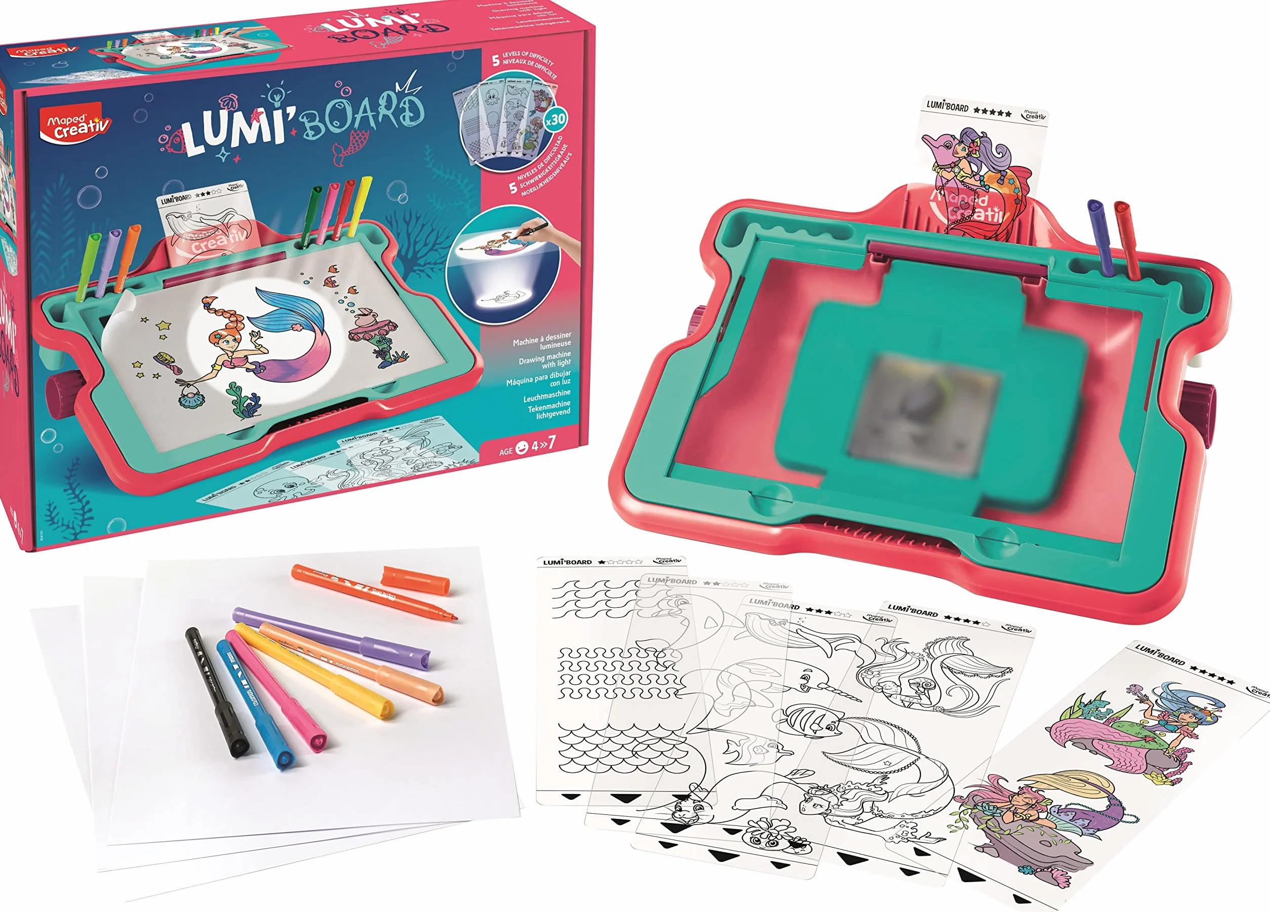 Maped Creativ Lumi'Board Macchina da disegno illuminata Lavagna bambini 4+