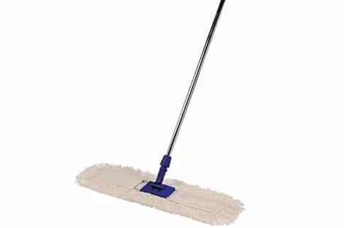 Scopa industriale cotone 80 cm manico alluminio 140 cm