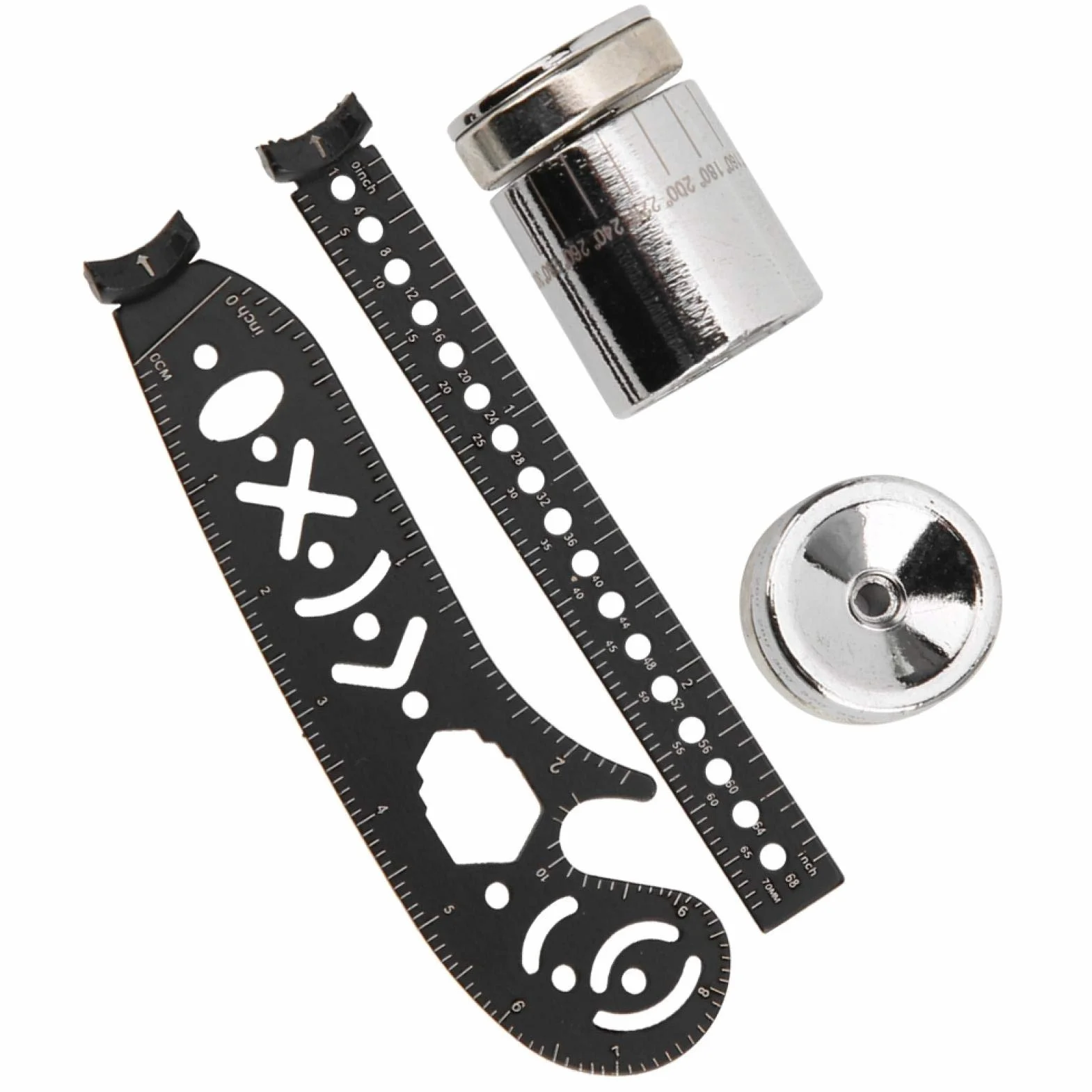 Multifunzione righello da disegno portatile con bussola magnetica per designer, artisti