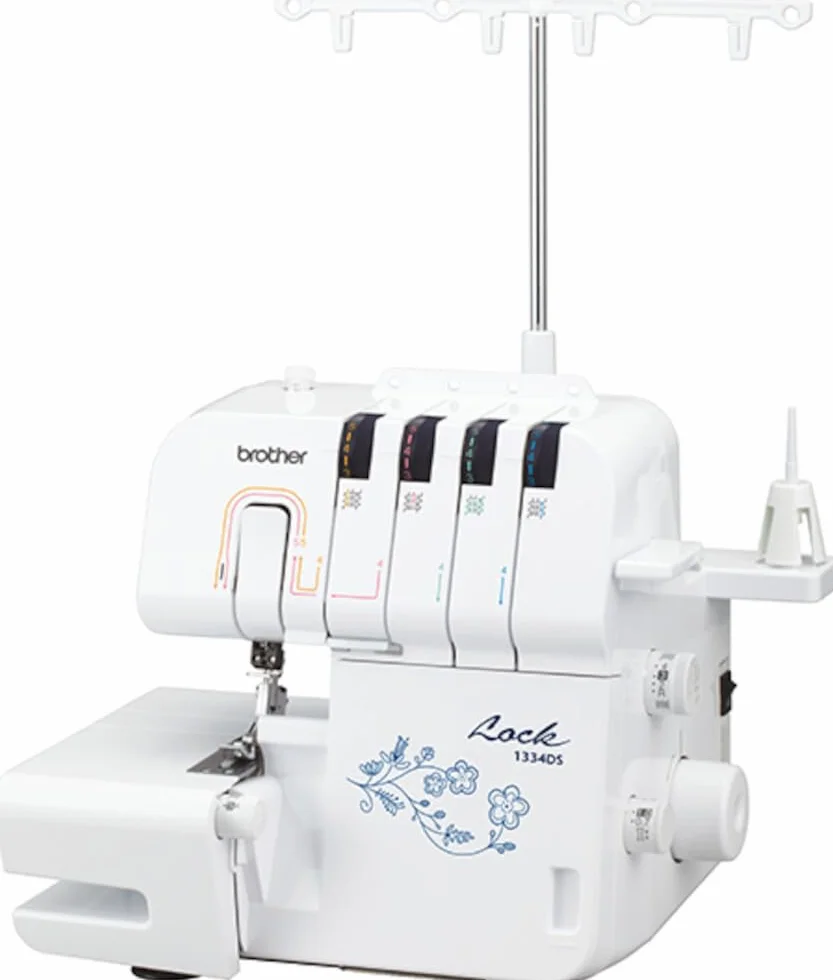 Brother 1334DS Macchina Tagliacuci con Differenziale, Taglia e Cuce anche per Principianti, Overlock a 3 e 4 fili, 10 Punti di Cucito per Cucire Tessuti, Cucitura Professionale, Braccio libero