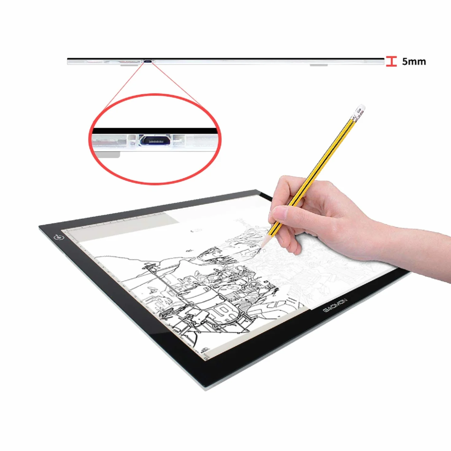 GAOMON GB4 LED Tavoletta Luminosa per Sketch e Copia