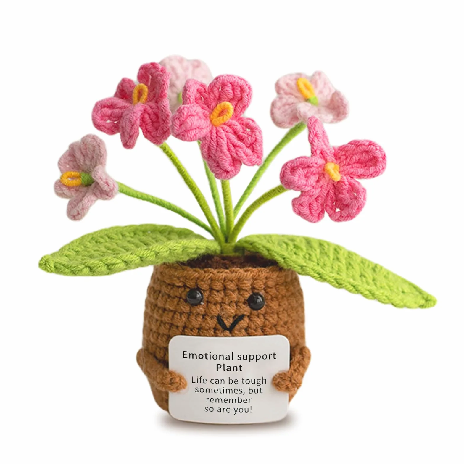 Bambola 1 pezzo, fiori ispirati, biglietto motivazionale, regalo, portafortuna per la famiglia Amici e colleghi