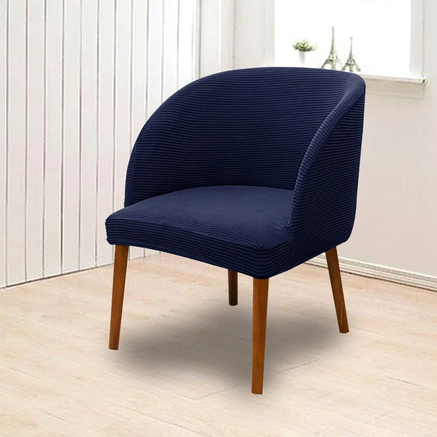 Set di 1/2/4/6 coprisedia elastici universali per sedie da pranzo, rotonde, protezione elastica per casa e ufficio, colore n. 9, dimensioni: standard