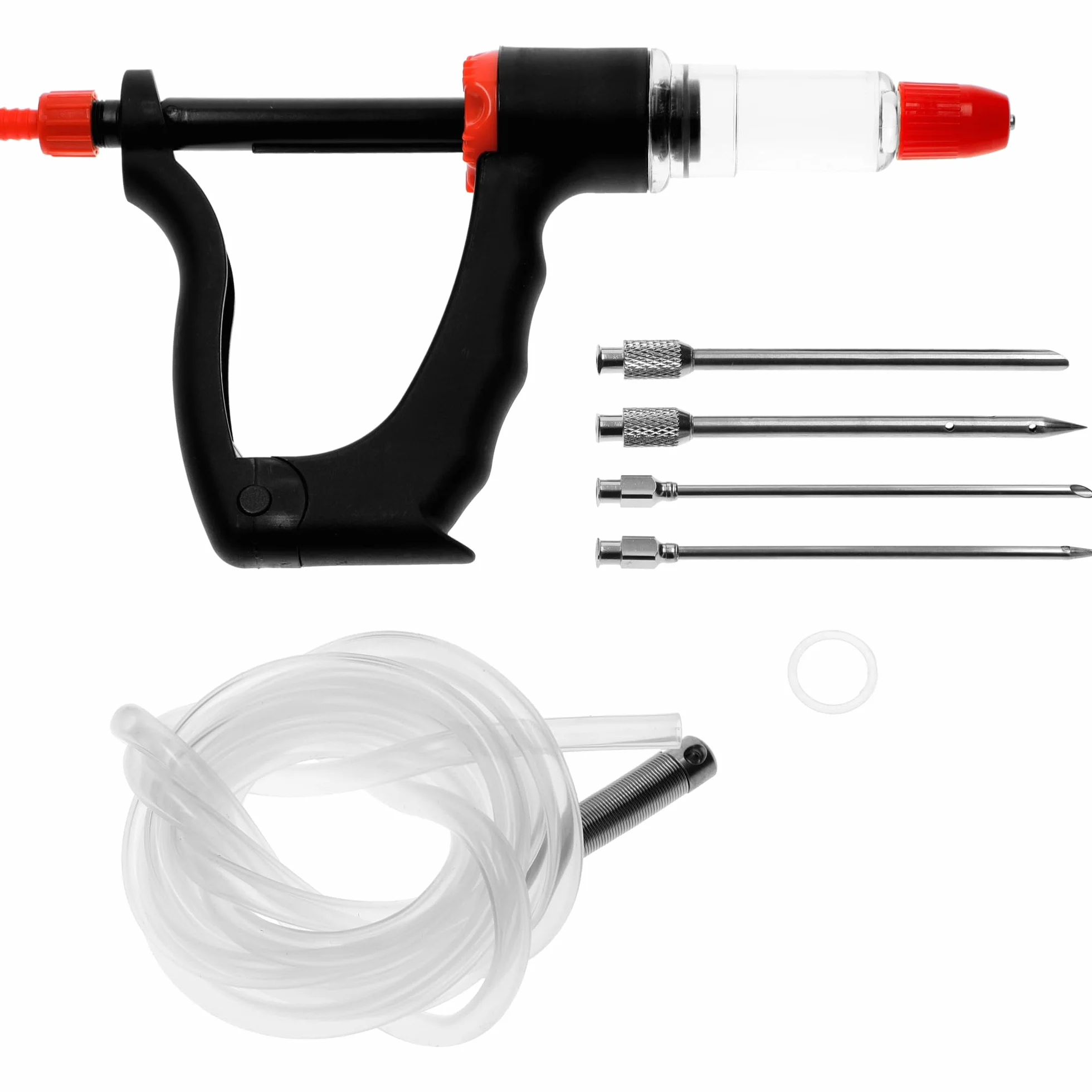 BROWIN Siringa per Carne Semiautomatica con Set di Aghi e Tubo Flessibile per Marinare Arrosto