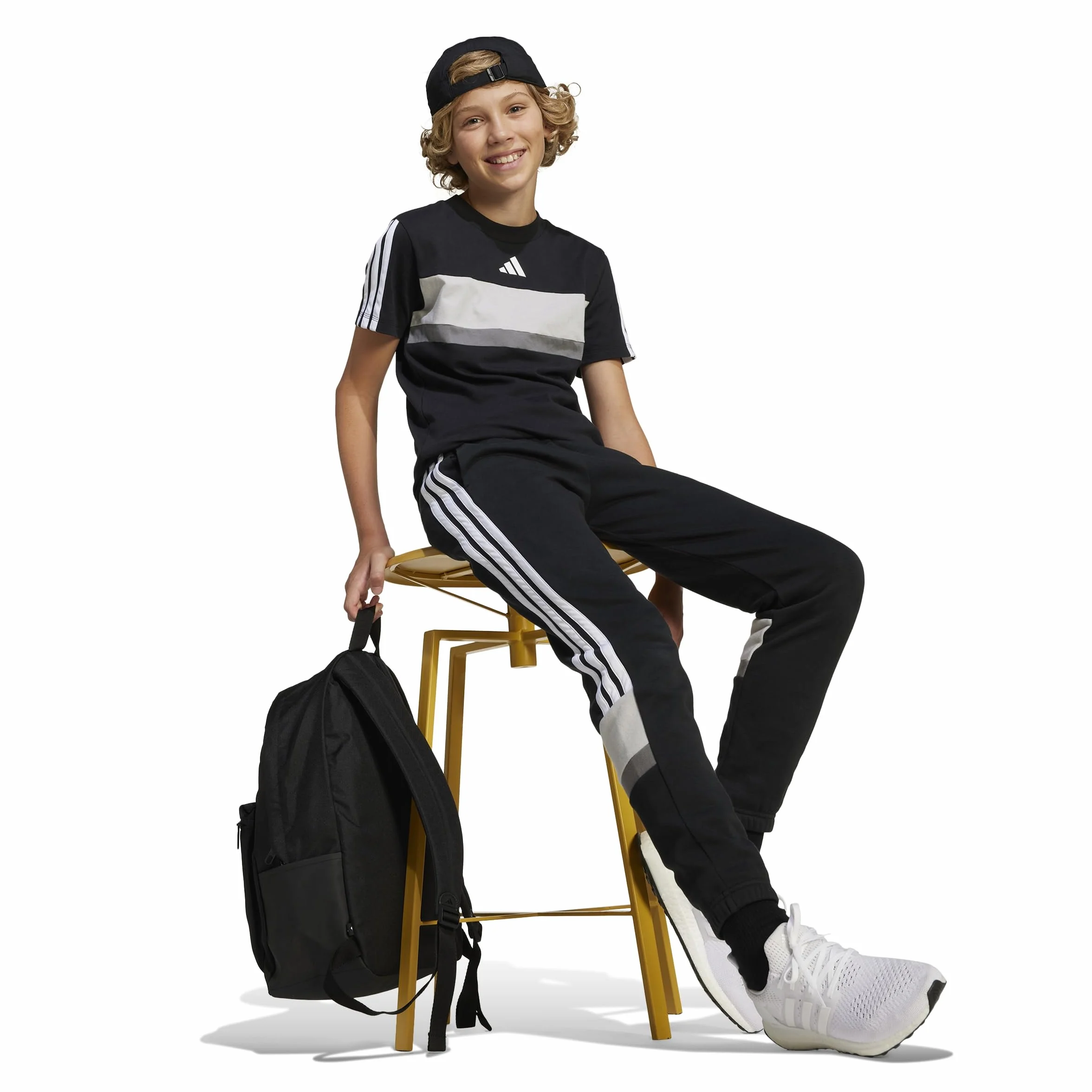 Adidas TIBERIO 3 Stripes T-Shirt Seasonal Essentials dla Dzieci