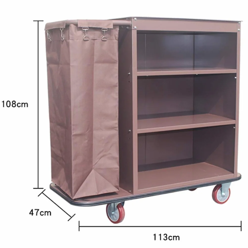 Carrello Porta Biancheria Lavanderia Trolley spesa con i sacchetti in tessuto sfoderabile, ruote Hotel Camera degli ospiti multi-funzione di lavanderia a secco Sorter Carrello Health Service Vehicle