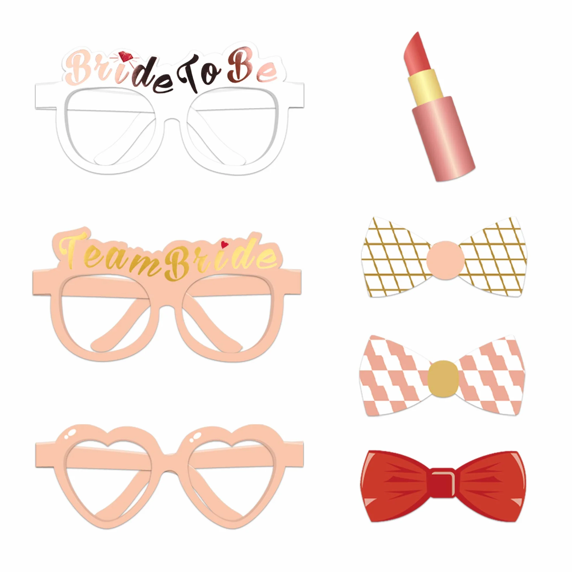 KonSait 23pz Accessori Photo Booth Matrimonio Addio al Nubilato Foto Props Occhiali Baffi per Matrimonio Addio al Nubilato Decorazione