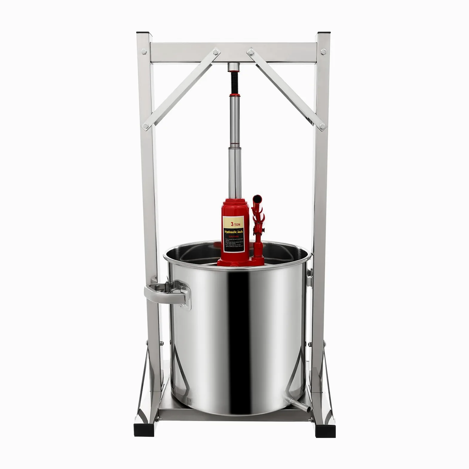 3T pressa idraulica in acciaio inox 22L spremiagrumi manuale per succo di sidro vino olio d'oliva