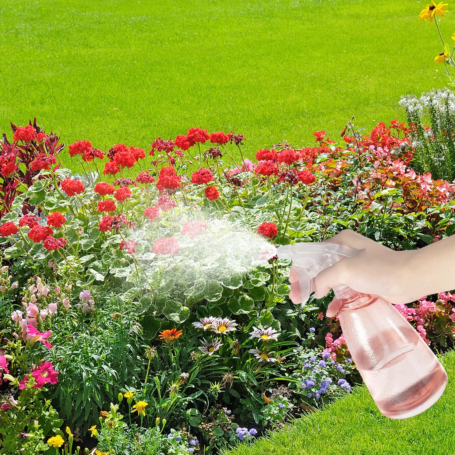 Gvolatee 3 Pezzi Spruzzino Nebulizzatore 500 ml, Riempibile Spray Bottle, Trasparente Plastica Grilletto Spruzzatore, Vaporizzatore Acqua, Spruzzini Vuoti per Piante, Giardino, Capelli, Pulizia