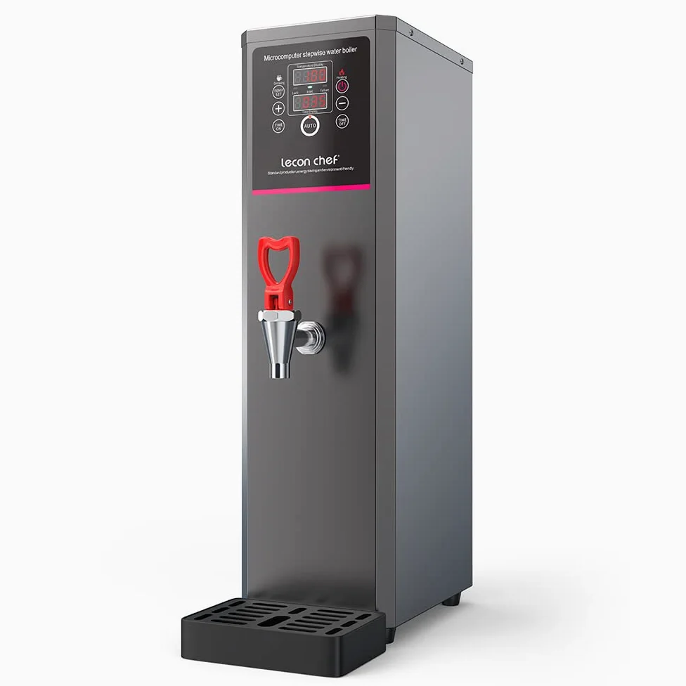 Lecon Distributore di acqua calda, 15 l, distributore di acqua in acciaio inox, 3000 Watt, riscaldamento rapido, macchina per acqua calda elettrica con timer, visualizzazione del tempo di temperatura