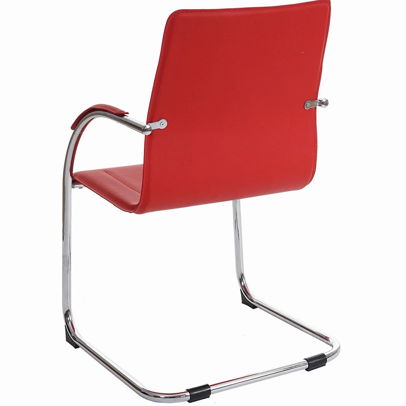 Mendler Set 2X sedie Ufficio Sala Attesa Studio a Slitta Samara Acciaio 56x56x93cm - Rosso