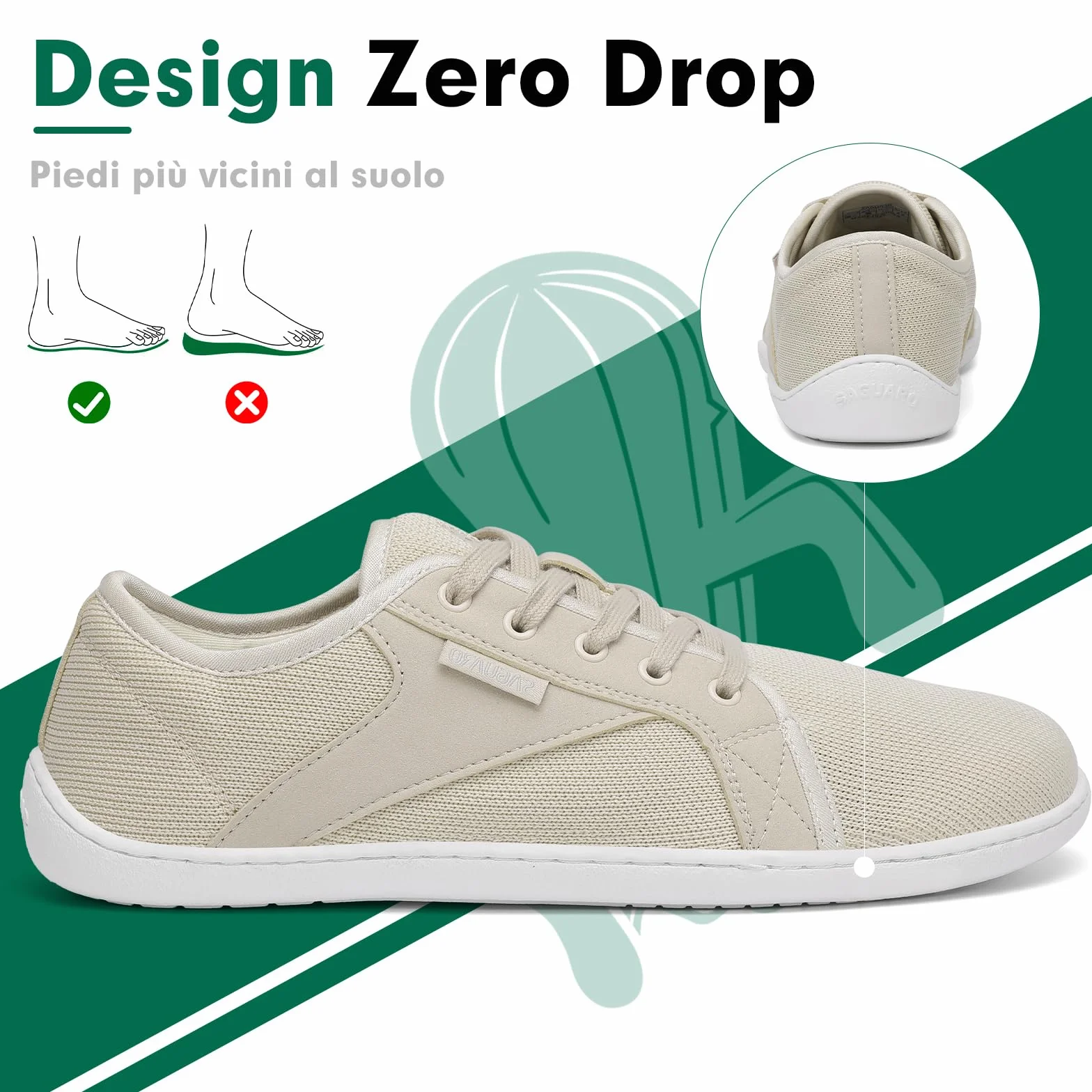 SAGUARO Unisex Knit Scarpe Barefoot Zero Drop Luck Ⅰ 36-48
