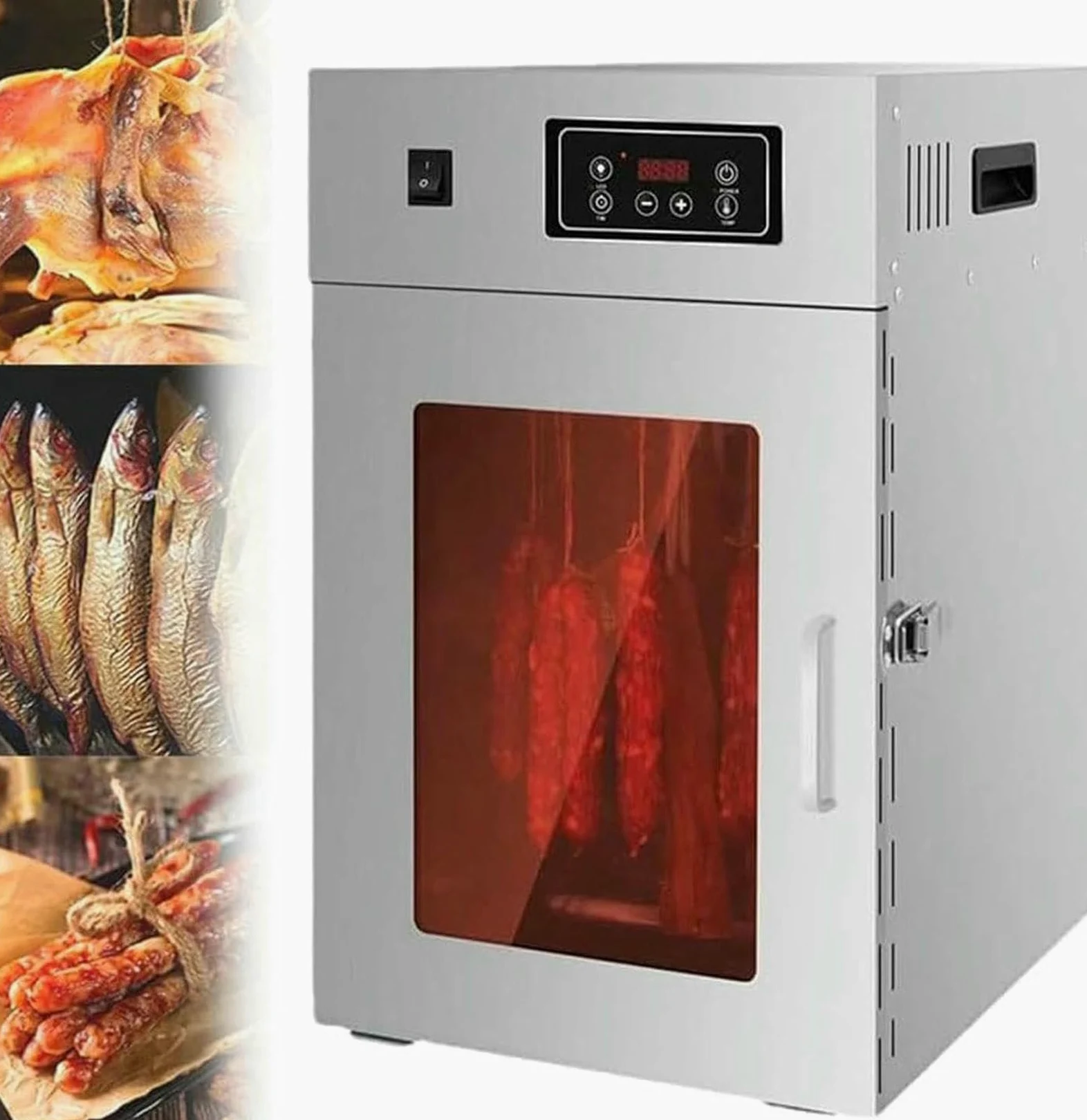 Bevitore di Carne Rotatoria da 800 W/1000 W, in Acciaio Inossidabile Bilton Baske Food Dehyp