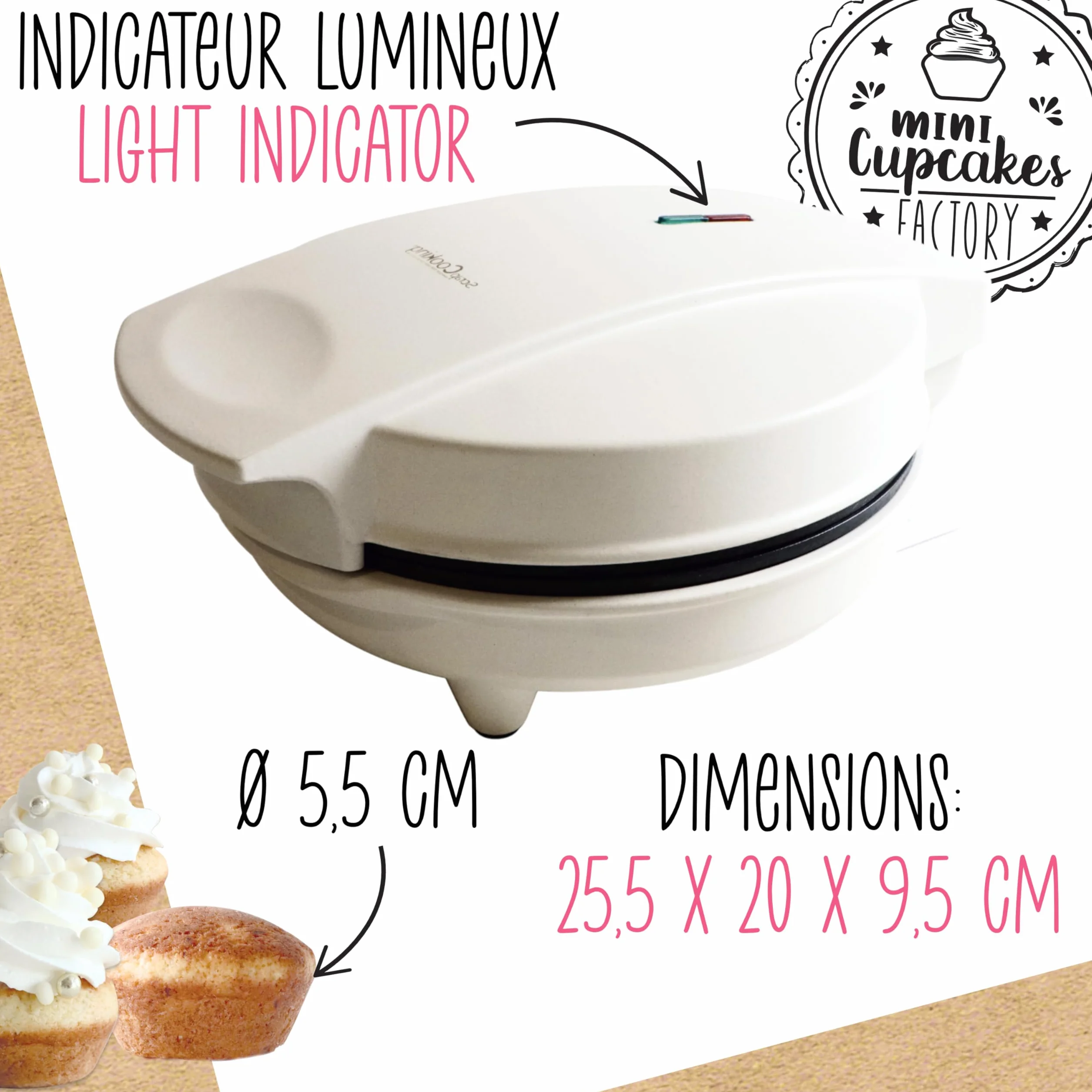 ScrapCooking Macchina per Cupcakes & Muffins - Mini Cupcakes Factory - Bianco