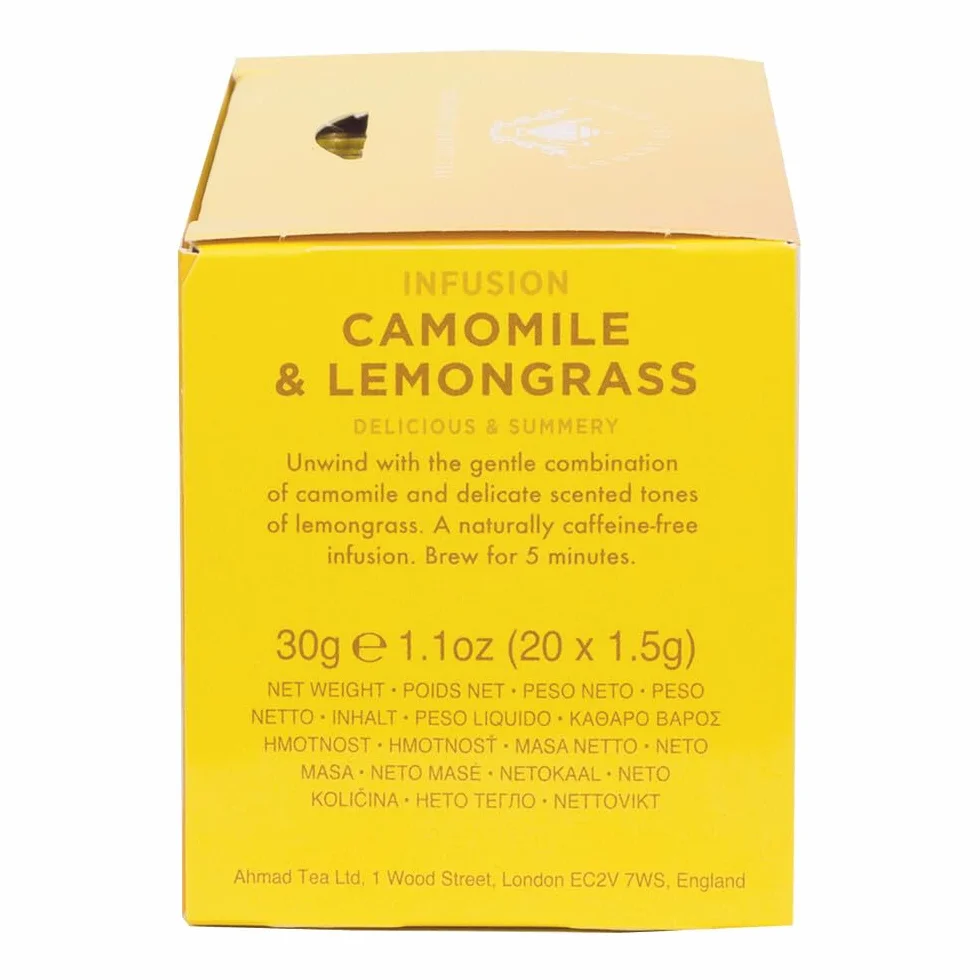 Ahmad Tea Camomile & Lemongrass Tea Infusion 20 Bags 30g