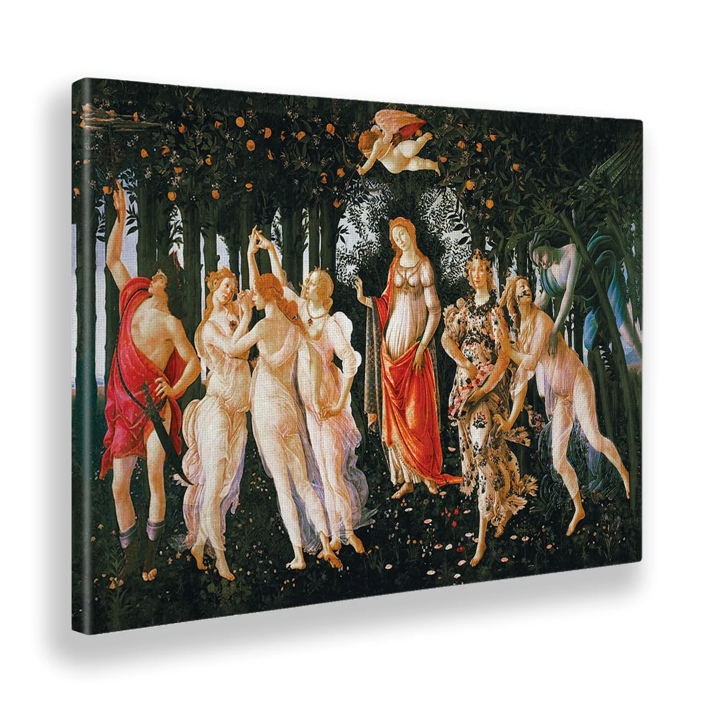 Giallobus - Quadro - Sandro Botticelli - La Primavera - Tela Canvas Telaio Standard - 140L x 100l cm - Pronto da appendere - Quadri moderni per la casa