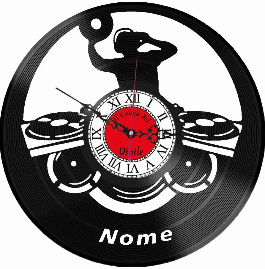 Orologio da Parete in Vinile Personalizzato DJ Decorazione Musicale Vintage