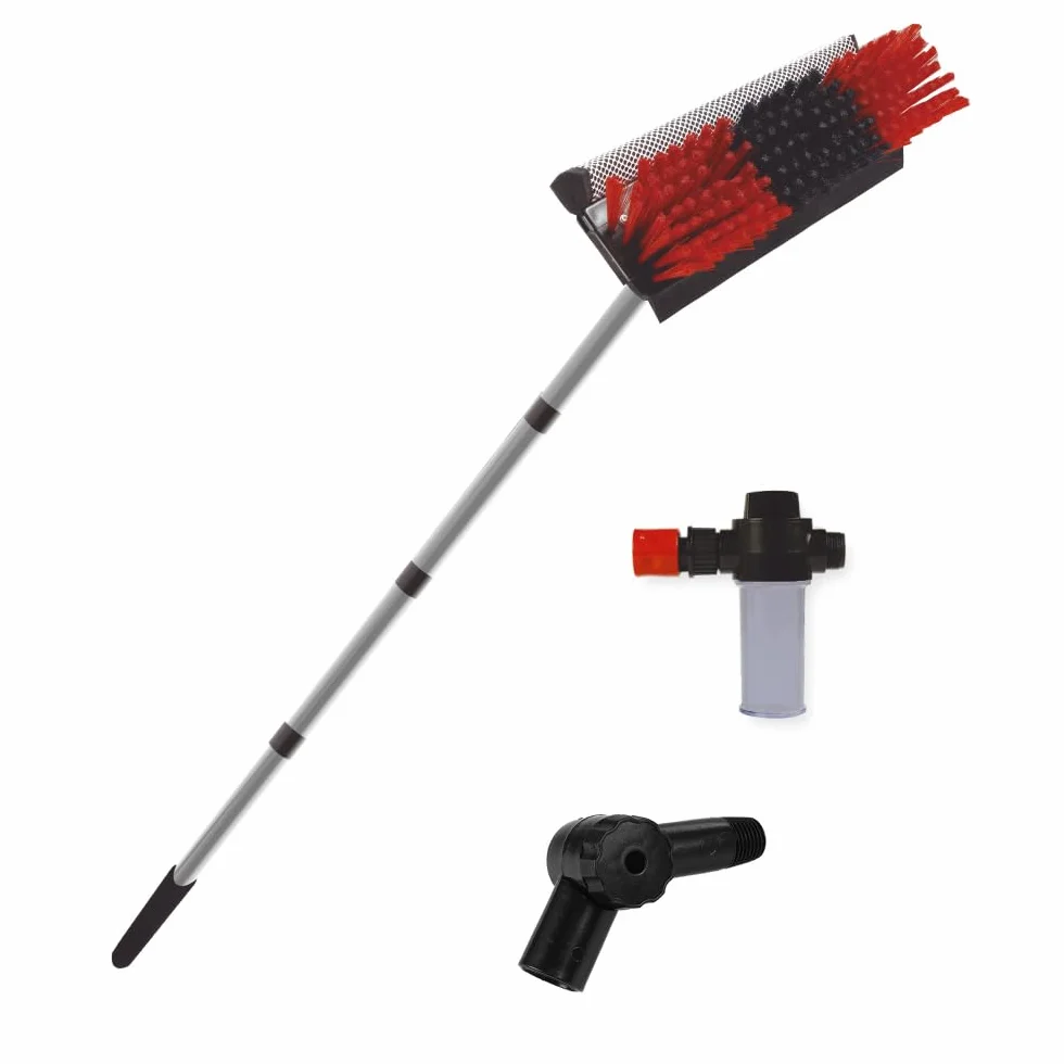 STARLYF - Telescopic Hydrocleaner, scopa telescopica per pulizia, idropulitrice telescopica, alimentazione ad acqua, dispensatore di sapone, pulizia pannelli solari, lavaggio camion, autobus, auto,