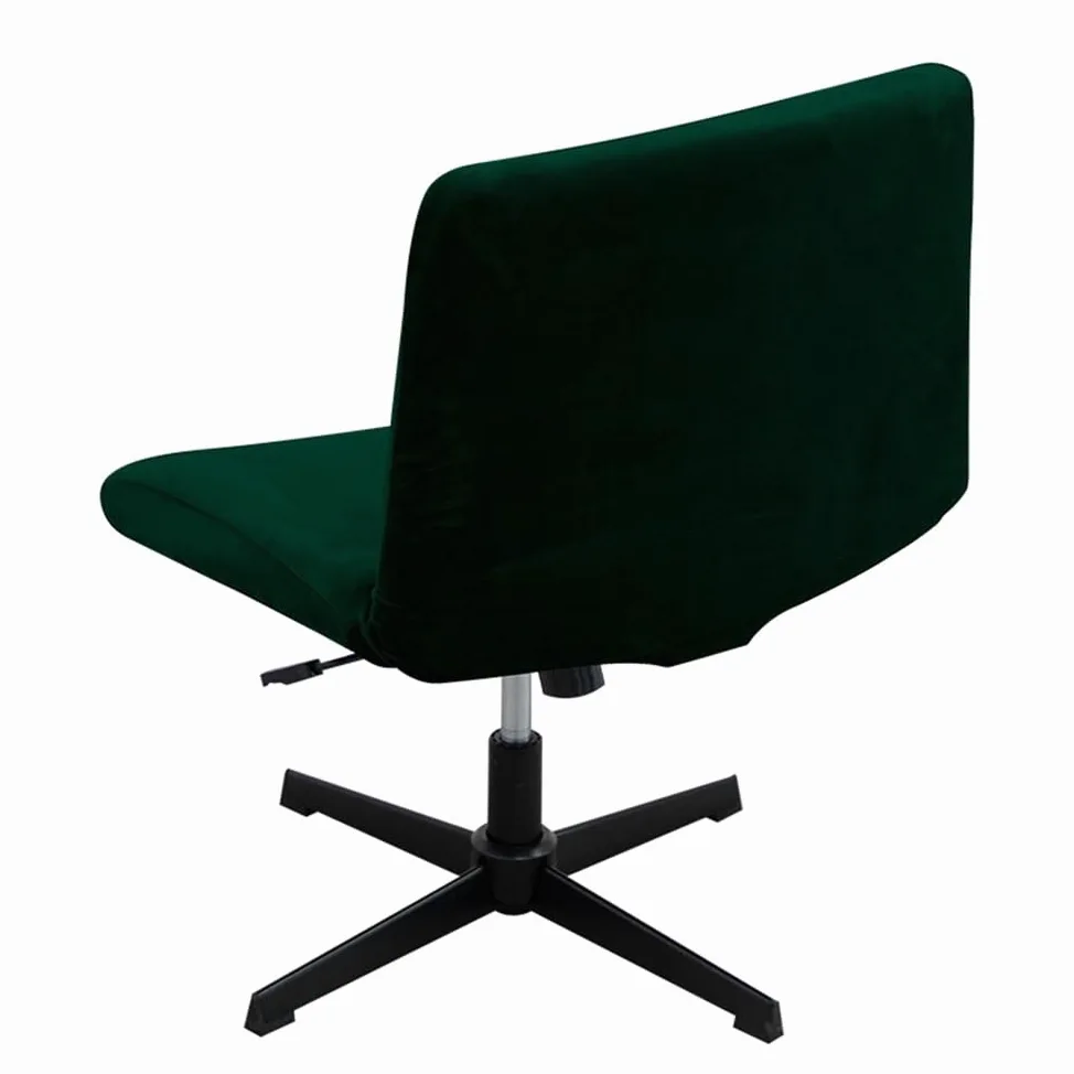 Copribraccioli moderni in velluto e peluche per sedie da ufficio, ampio design incrociato, protezione posteriore elastica, elegante tappezzeria bianca, perfetta per uso domestico e ufficio.
