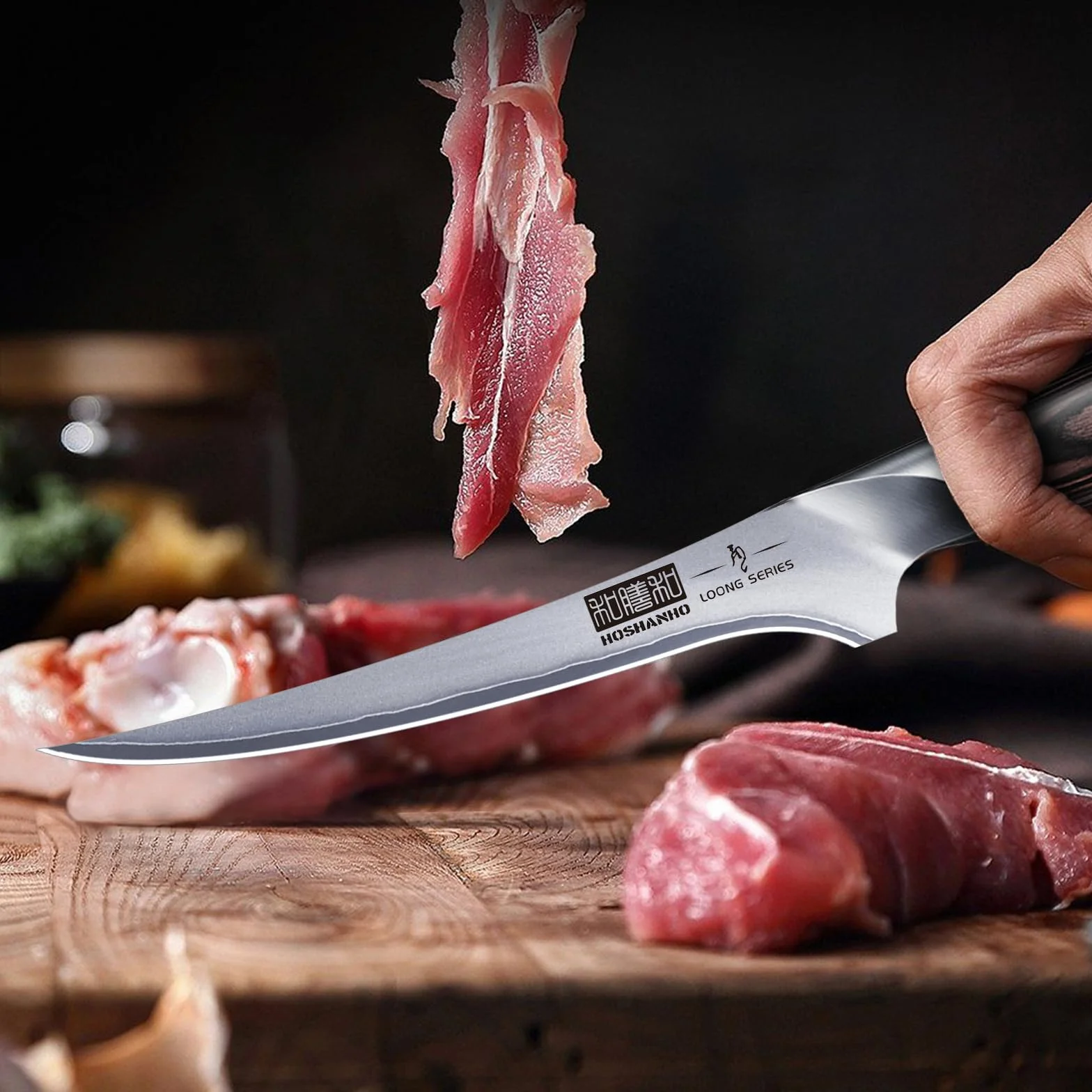 HOSHANHO Coltello per Sfilettare Pesce e Carne 18cm Acciaio Inox