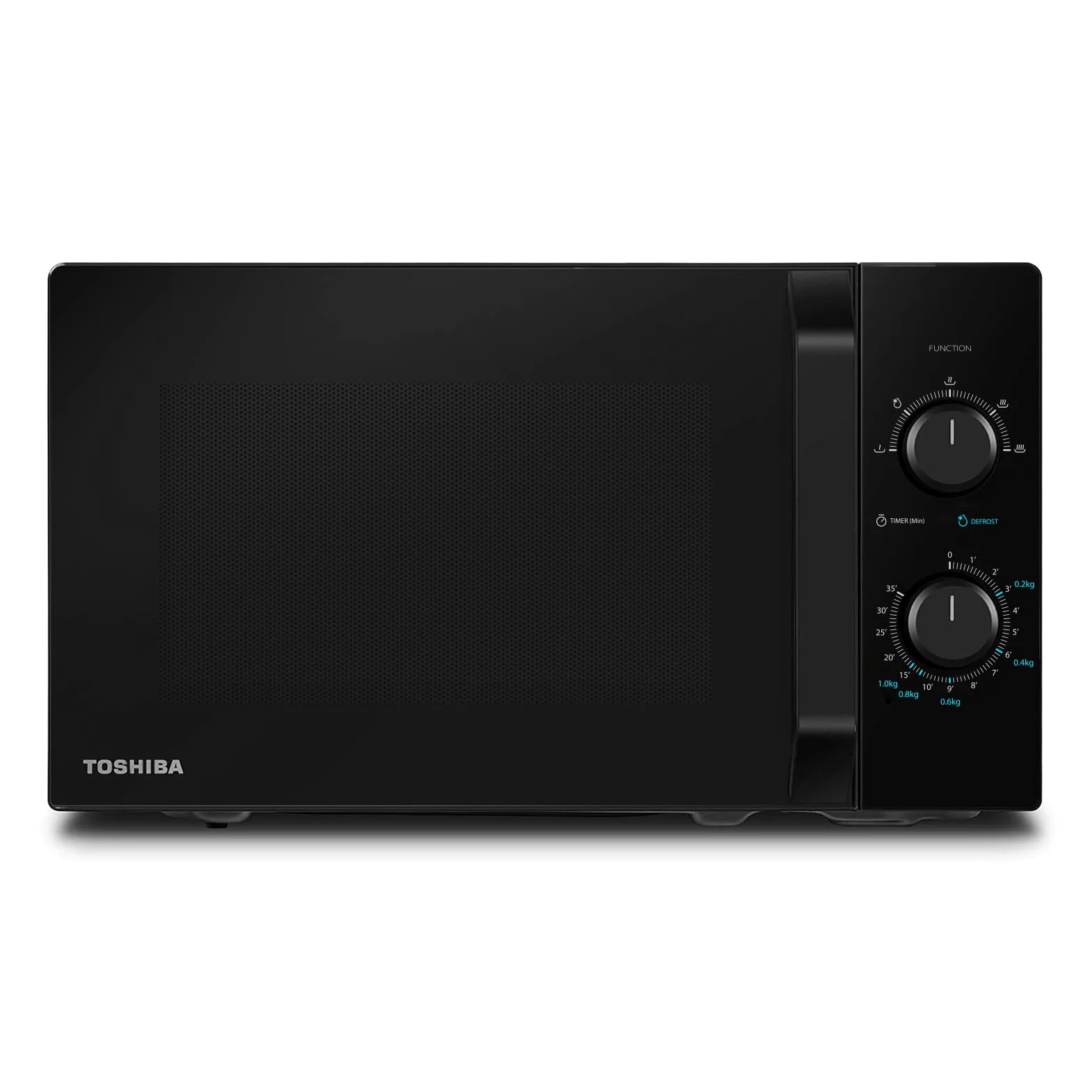 Toshiba MW2-MM20P(BK) - Forni a microonde standard, 20 Litri, 800 W, 5 livelli di potenza con pratica funzione di scongelamento, illuminazione a LED interno/Nero