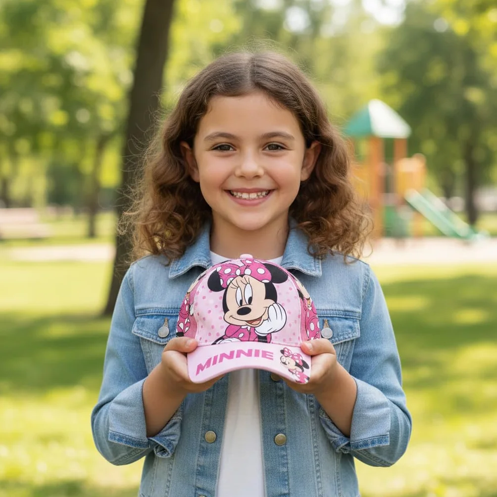 ILS I LOVE SHOPPING Cappello con Visiera da Ragazzo Bambino Berretto da Baseball Regolabile Minnie Mouse