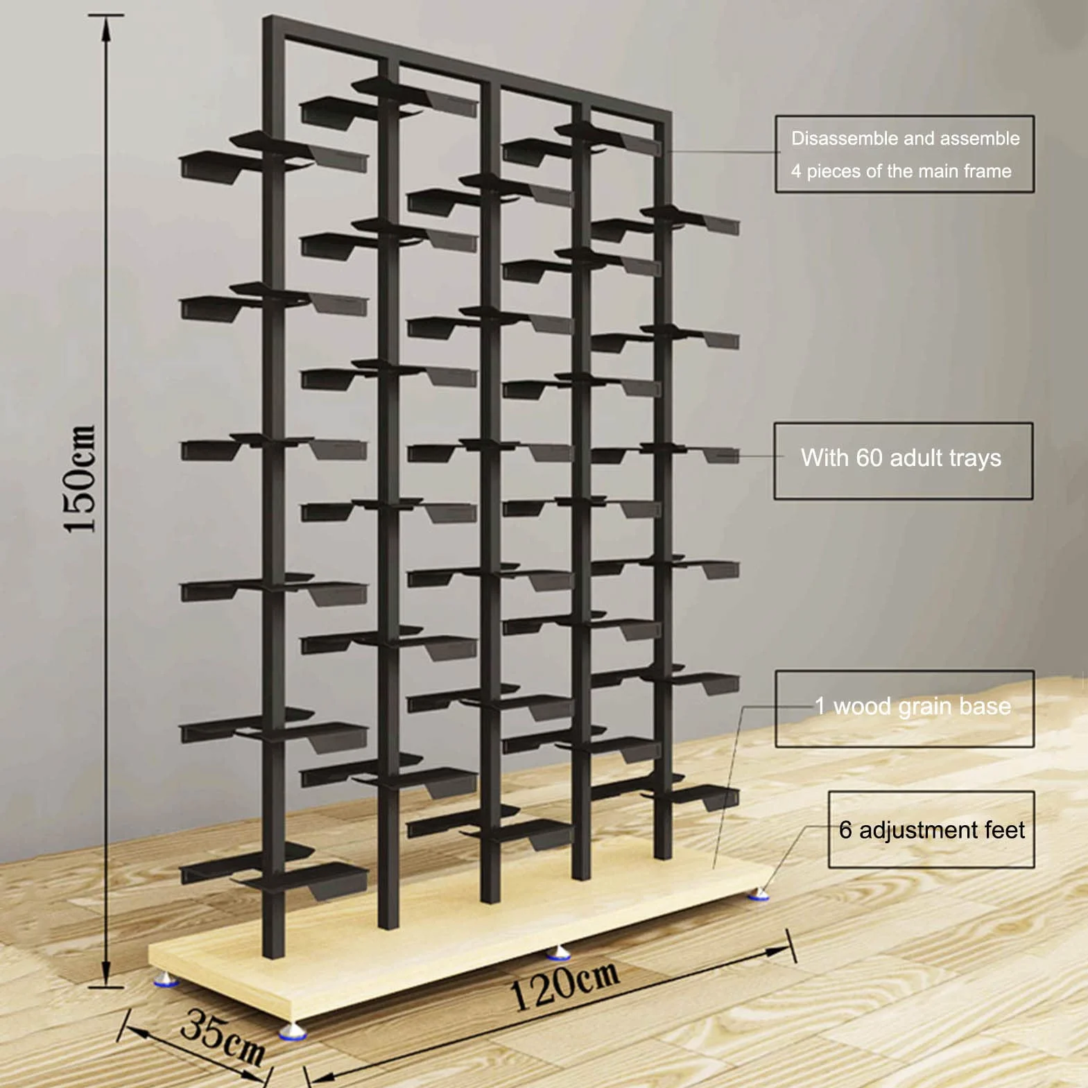 Espositori per Negozi di Scarpe Commerciali,Negozio di Abbigliamento Moderno,Scarpiera Grande autoportante,Scaffale per Sneaker in Metallo,Stand per organizzatore di Scarpe per Boutique al d