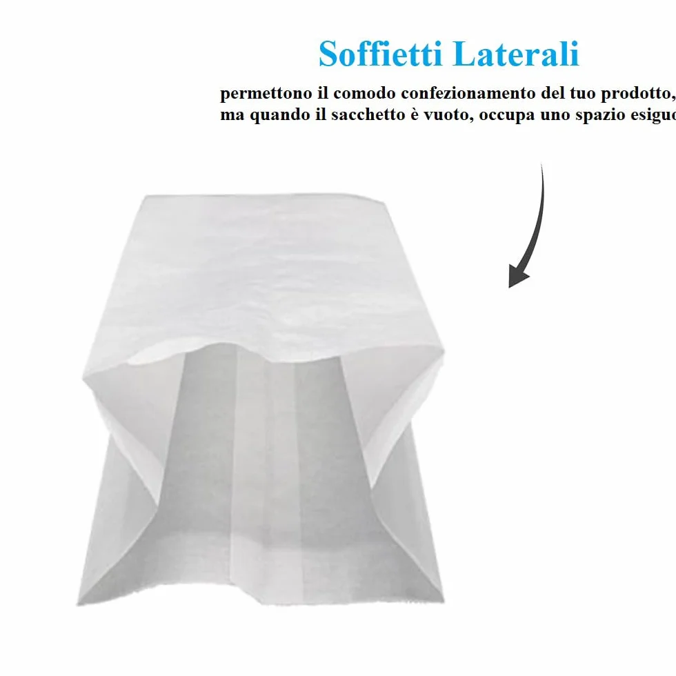 Palucart 1000 Sacchetti di Carta per Alimenti colore Bianco, misura 14x30 cm, Buste in carta Kraft per Trasporto di Cibi e Oggetti - M