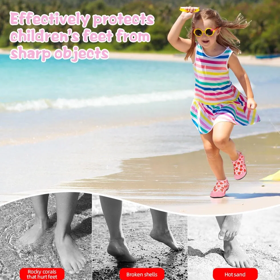 Scarpe da Acqua per Bambini Antiscivolo Asciugatura Rapida Spiaggia Surf Nuoto