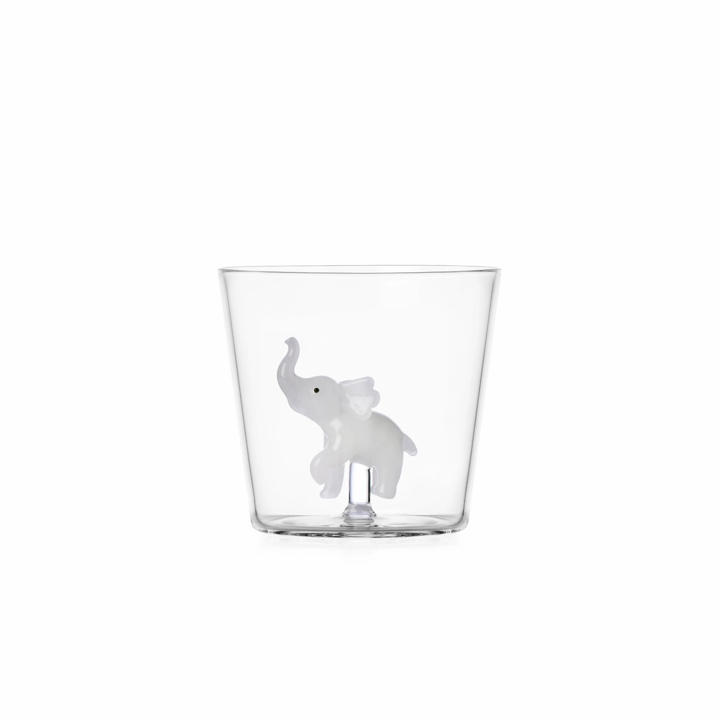 Ichendorf Milano Tumbler Elefante Bianco 30 cl Vetro Borosilicato Fatto a Mano
