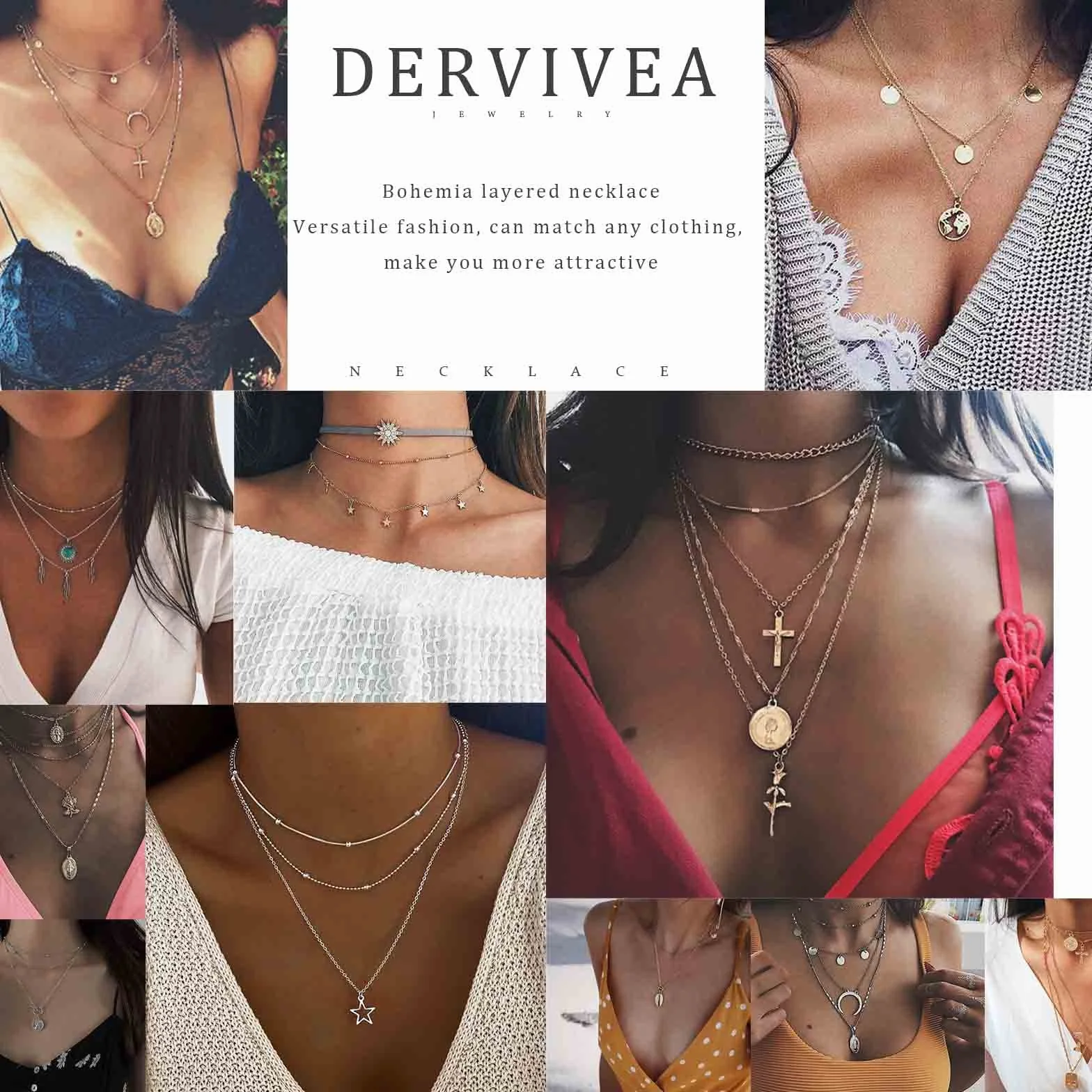 Collana di Perle Nere Vintage, Collana a Catena di Perle Rotonde, Collana di Perline Spinello, Collana Girocollo di Perle, Gioielli Per Donna, Nero, Zinco, Perlina, Unisex, Tutte le stagioni