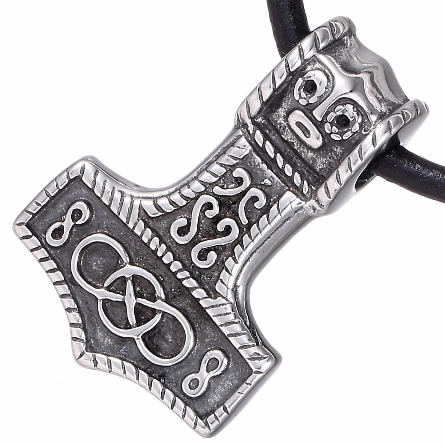 DonDon Collana Uomo Martello di Thor Acciaio Inox
