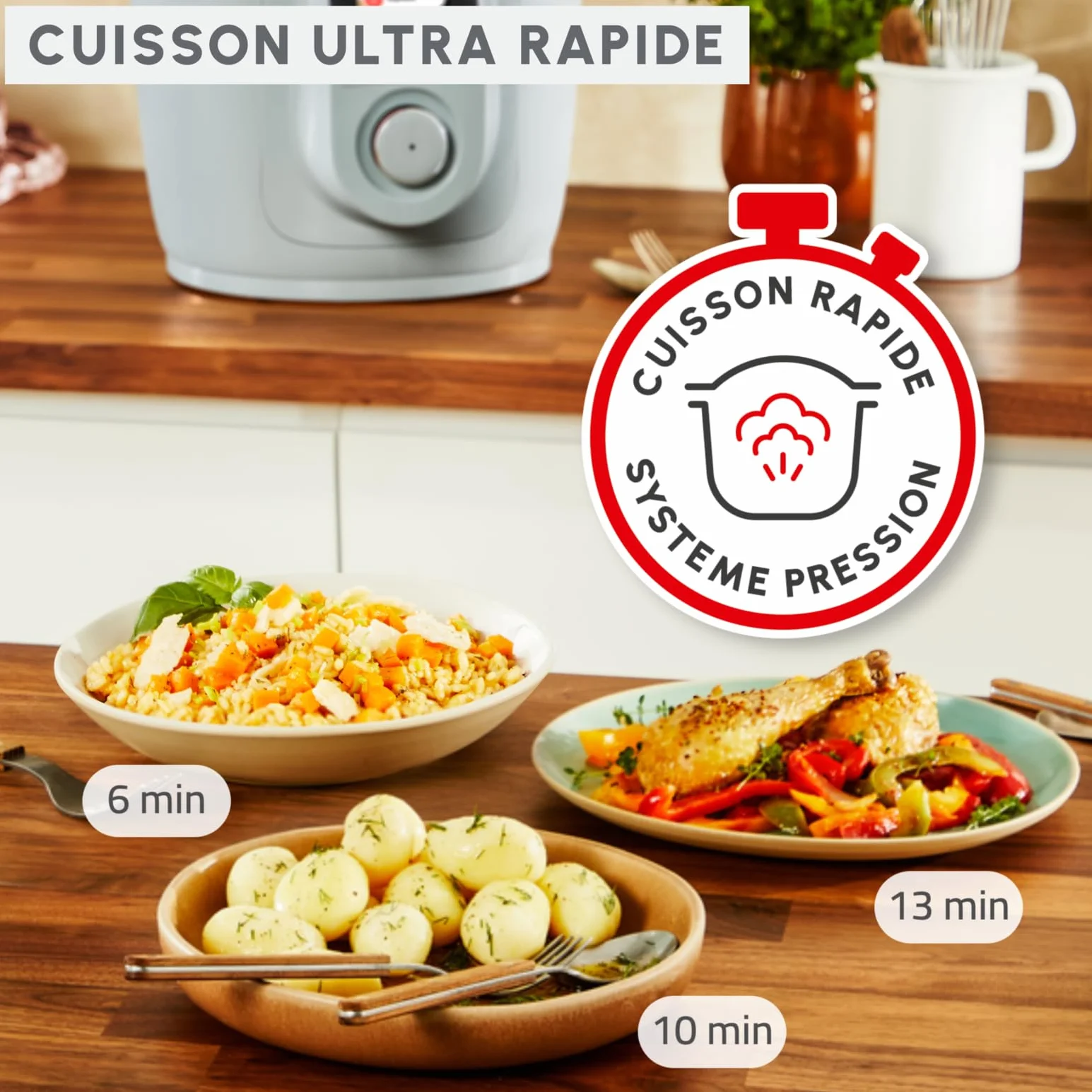 Moulinex Cookeo Wifi 10 in 1, multicooker ad alta pressione, 6 l, CE96G310