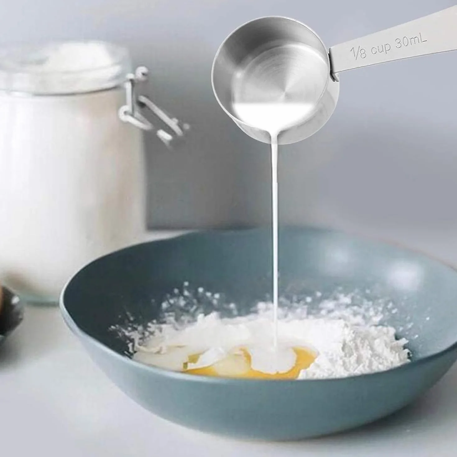 11pz Cucchiai Dosatori Misurini Cucina in Acciaio Inox 304 HAUSPROFI - Cucchiai Graduati Measuring Spoons Cucchiaio Dosatore per Dolci Ingredienti Cottura