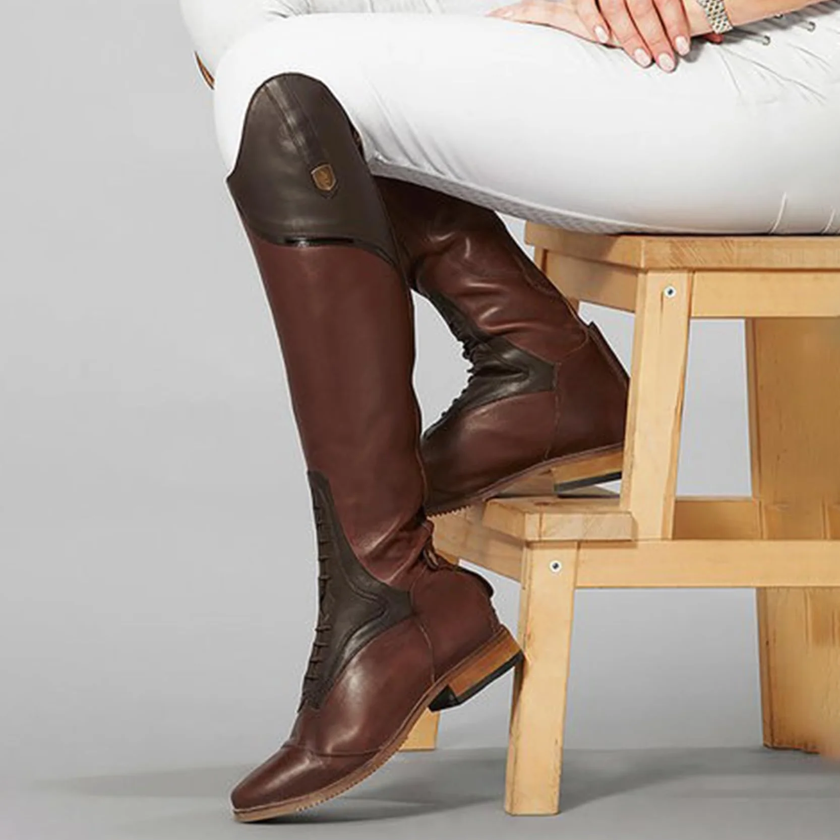 Stivali da Equitazione Donna Marrone EU 34-48 Modello Sports Classici Rétro