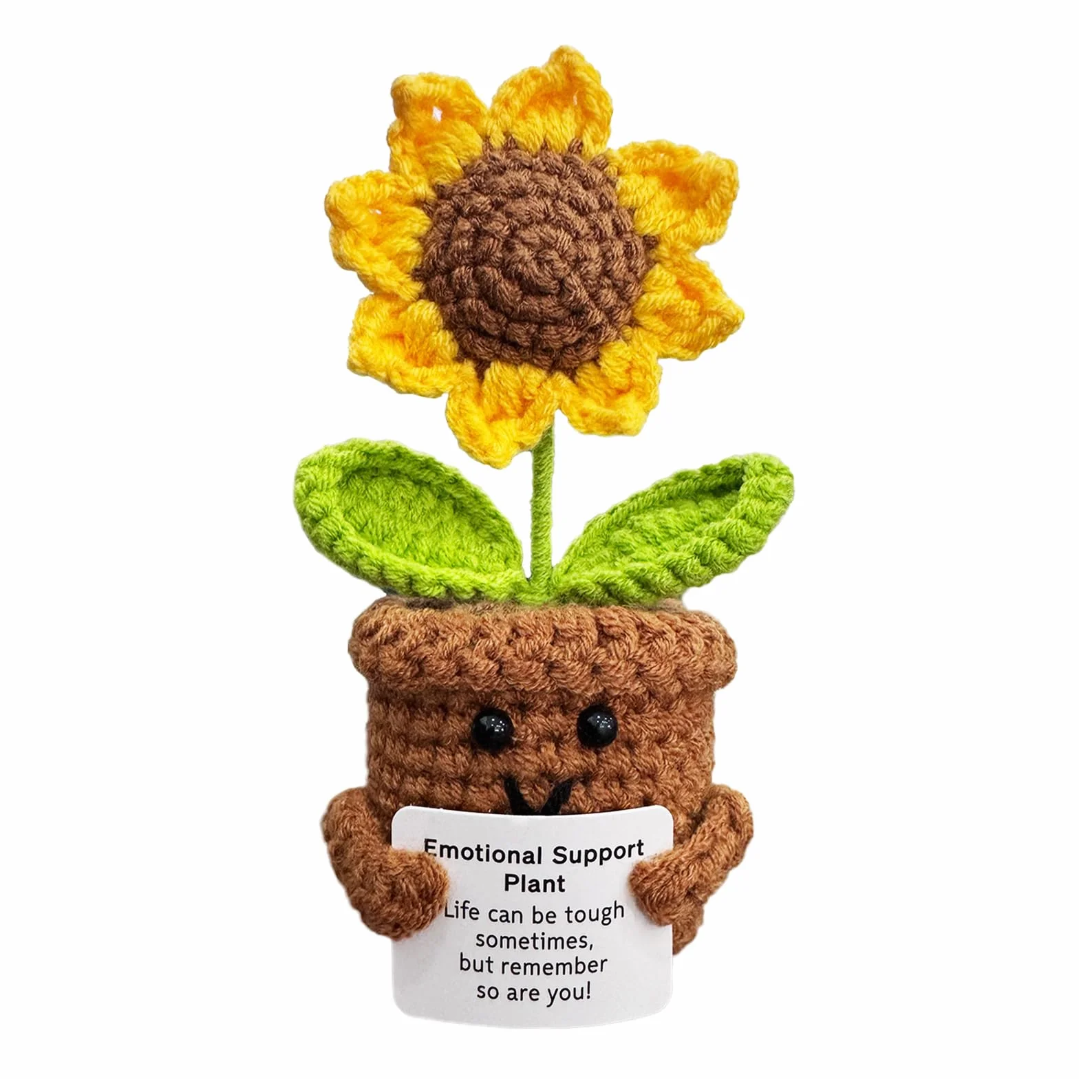 Regalo Girasole Decorazioni da Scrivania Fiori all'Uncinetto Regalo per Lui Lei Compleanno Natale San Valentino