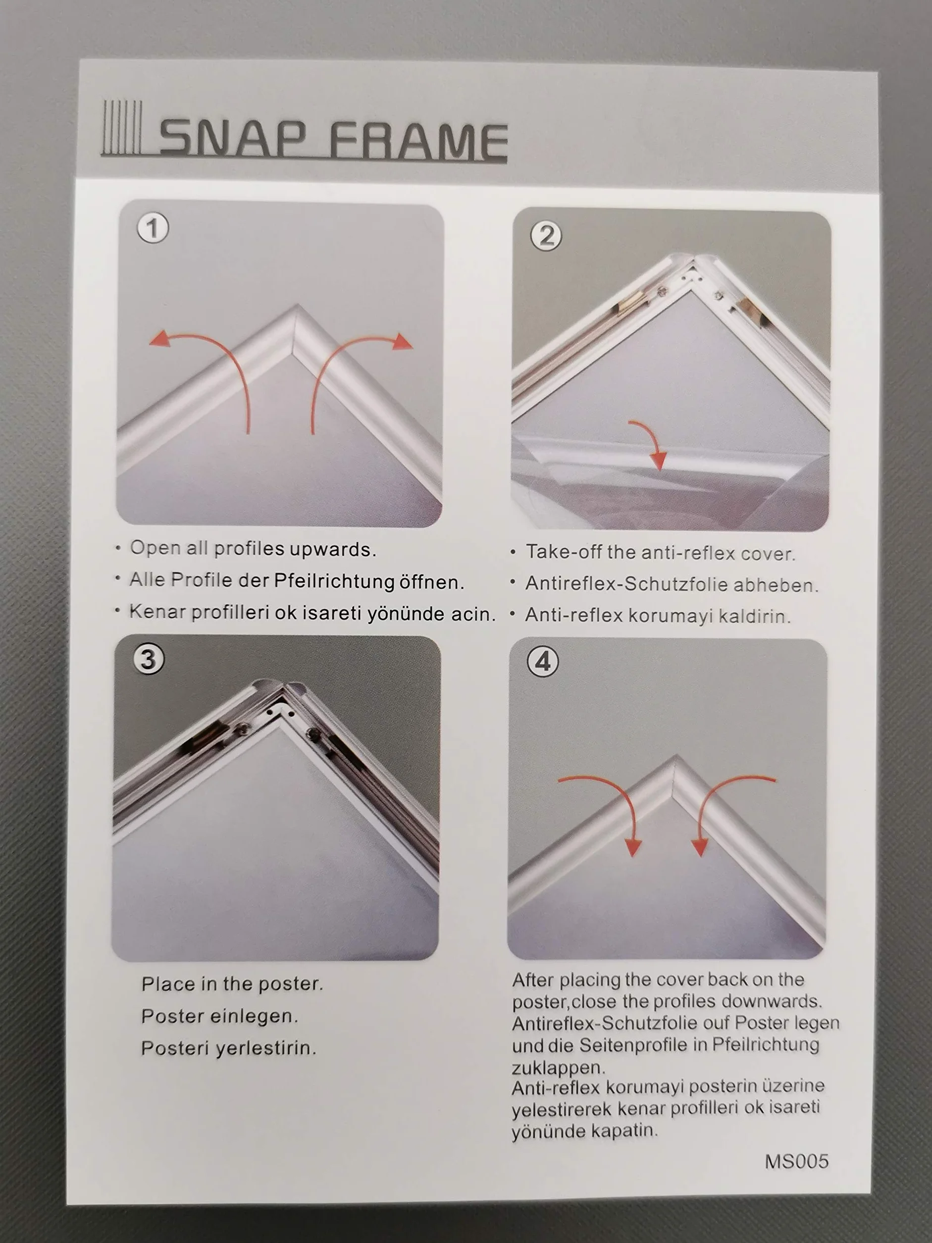DisplayLager - Cornice a Scatto (Rondo) da 25 mm, Profilo in Alluminio Argento Disco di Protezione antiriflesso e Materiale di Fissaggio (A3)