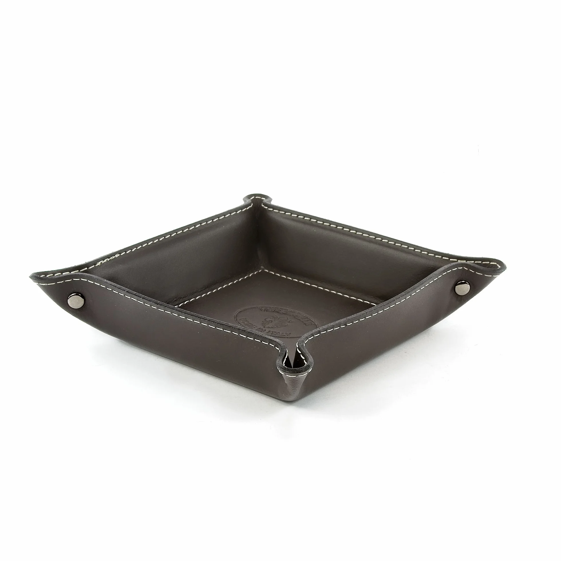 Orvieto Svuotatasche in Pelle Testa di Moro 19x19 cm